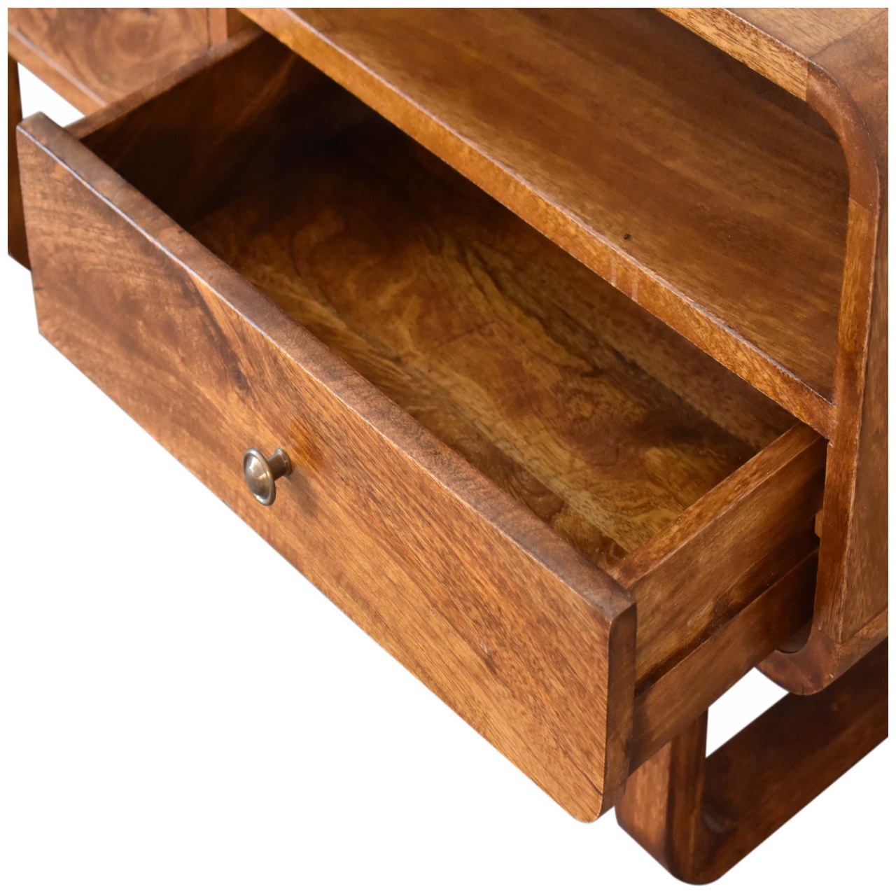 in2134 u shape curved chestnut media unit