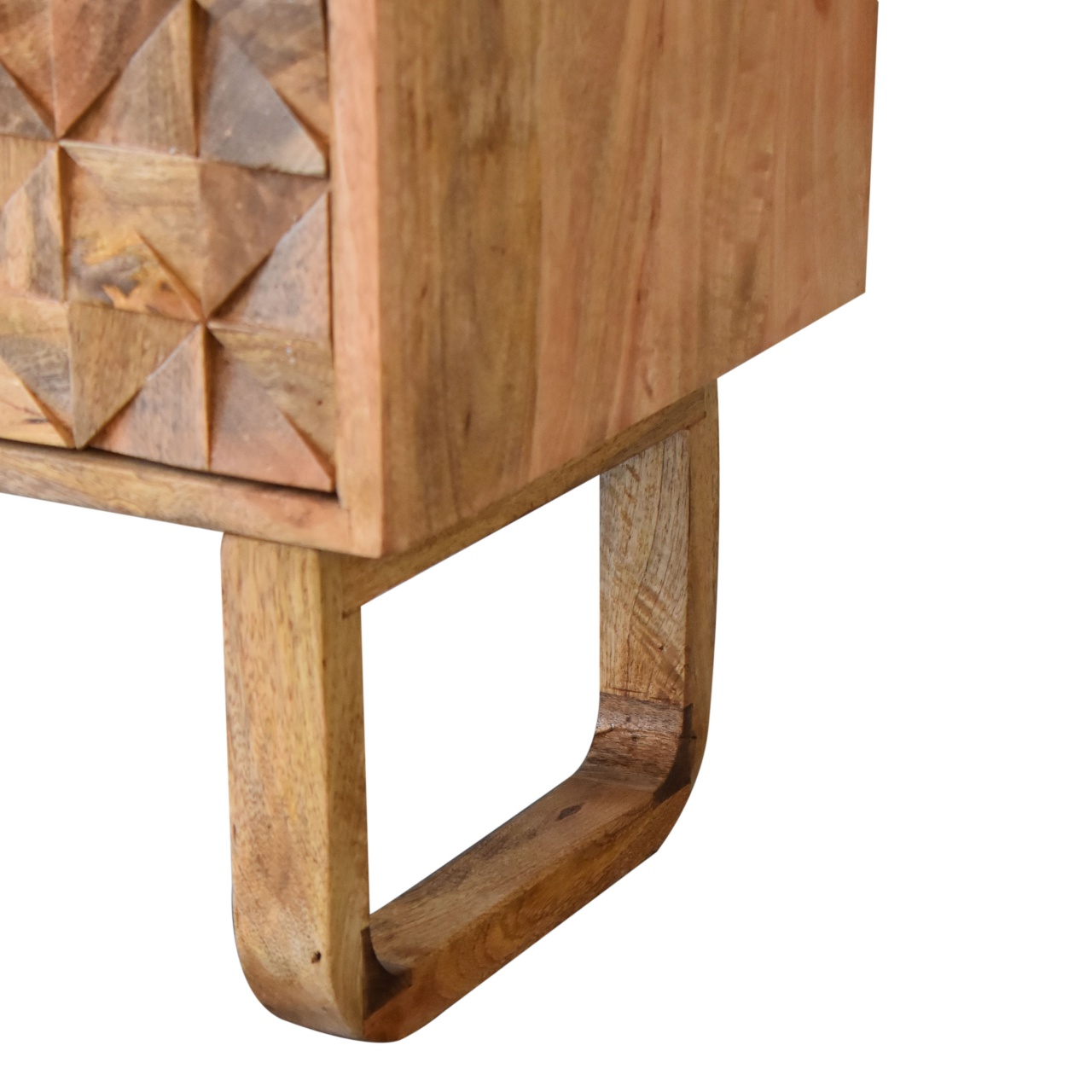 in2145 u shape diamond carved black tweed storage bench