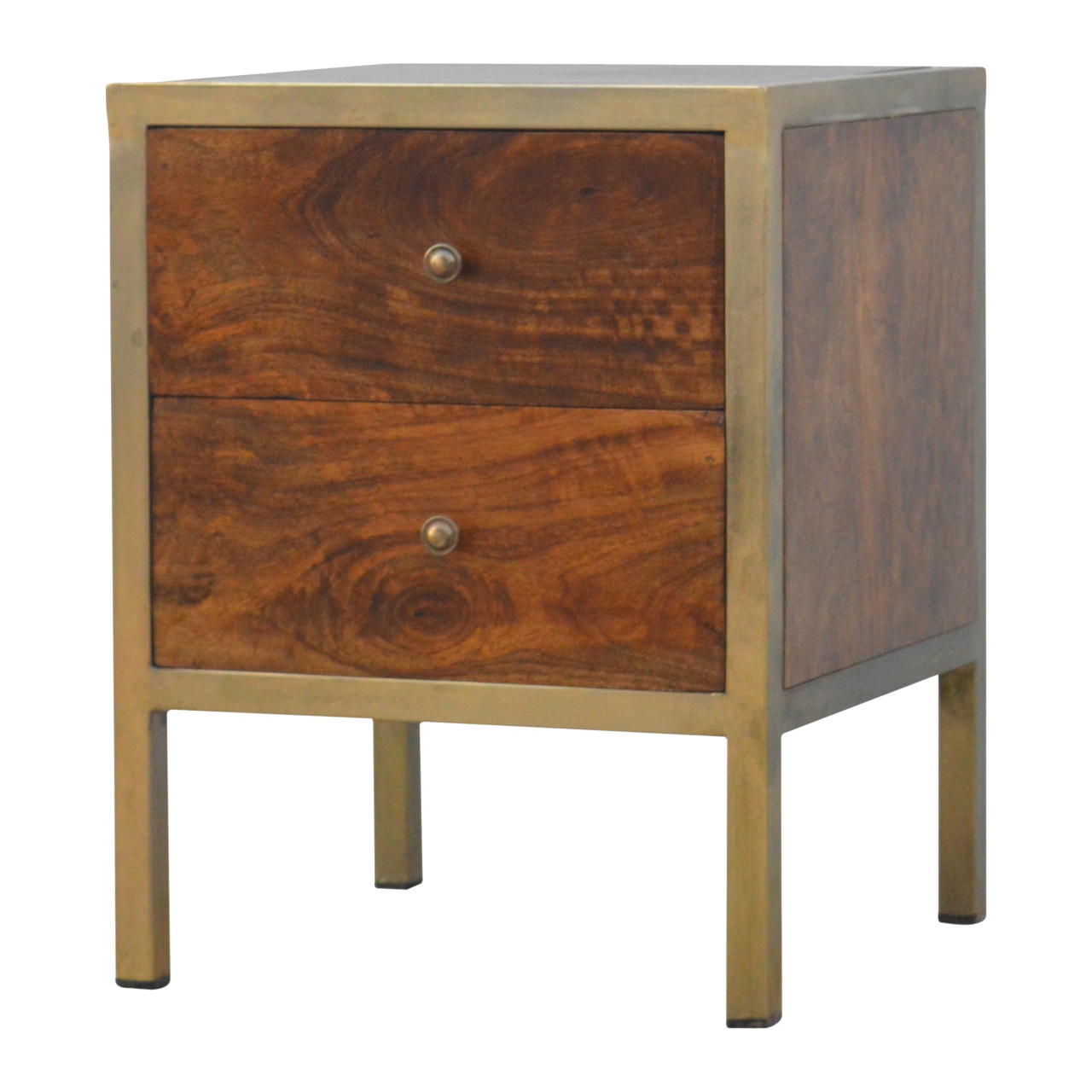 in264 gold iron frame bedside