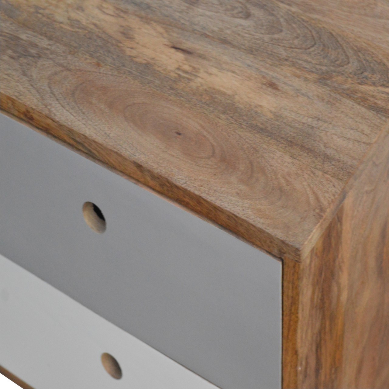 in329 two tone hand painted bedside