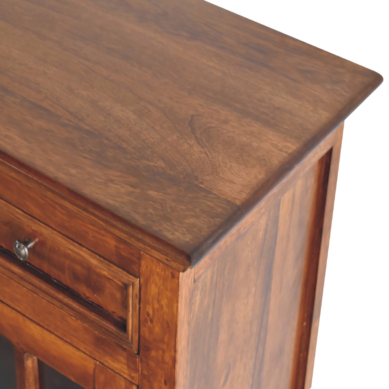 in3364 large chestnut sideboard with 4 glazed doors