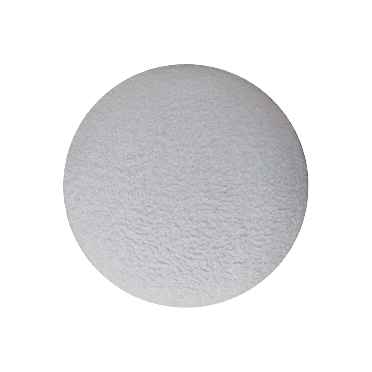 in3482 white boucle mushroom footstool