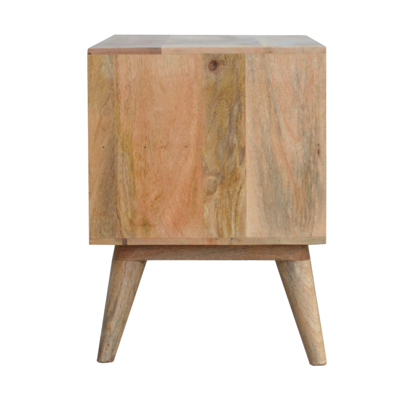 in447 sleek white carved media unit