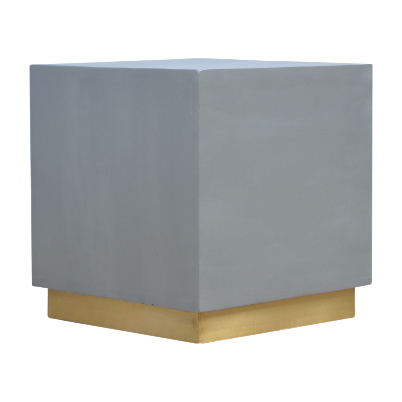 Cement Footstool with Gold Base - Image 3