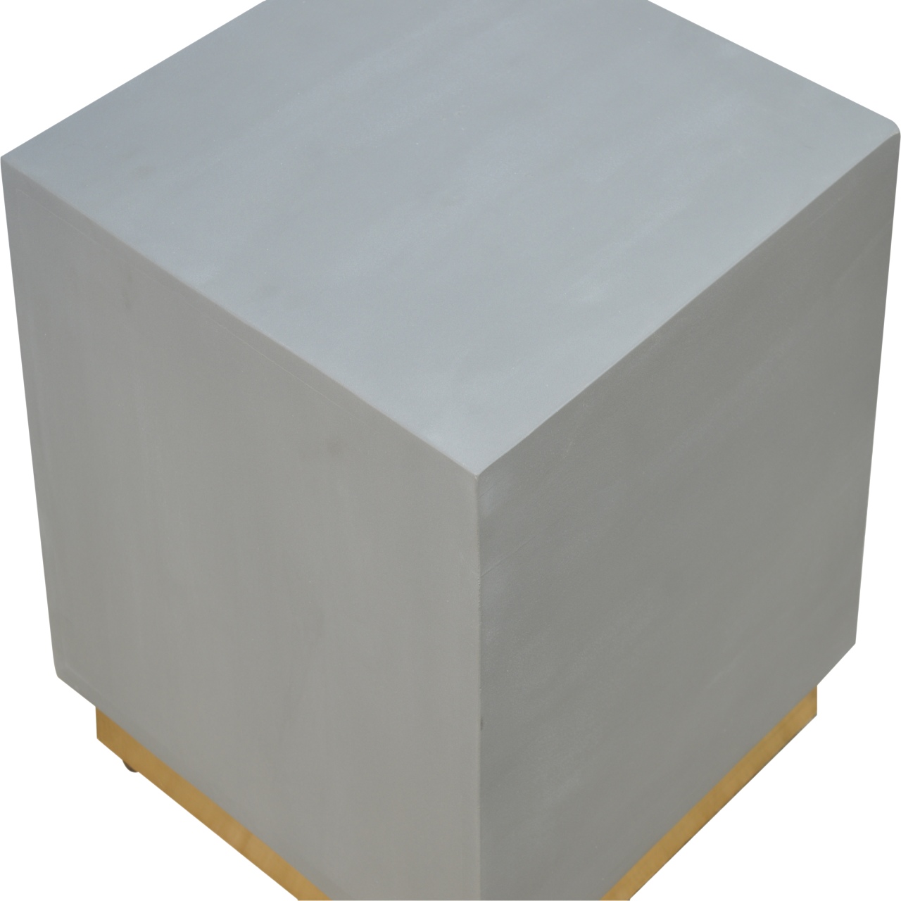 Cement Footstool with Gold Base - Image 6