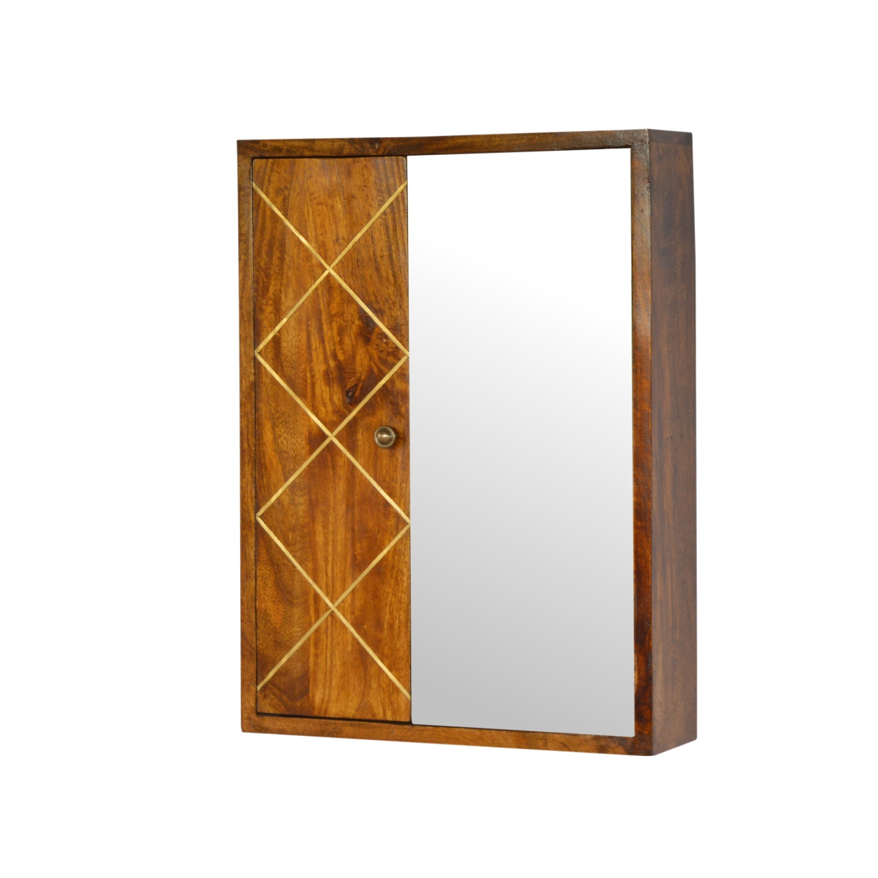 in683 sliding brass inlay wall mirror cabinet