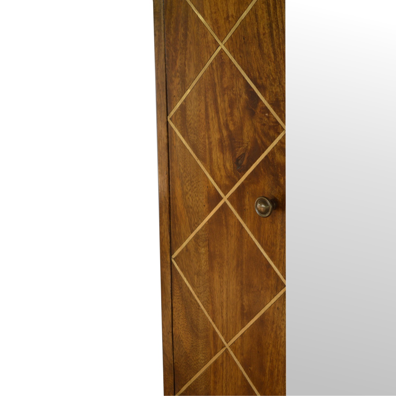 in683 sliding brass inlay wall mirror cabinet