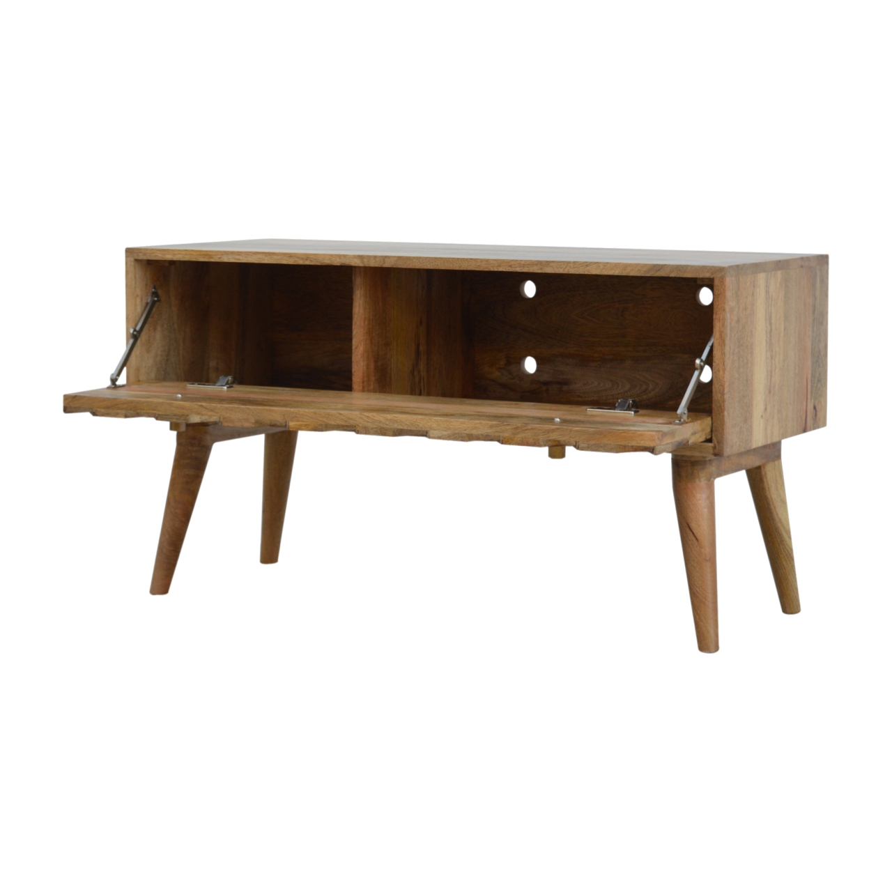 in722 diamond carved storage hallway bench