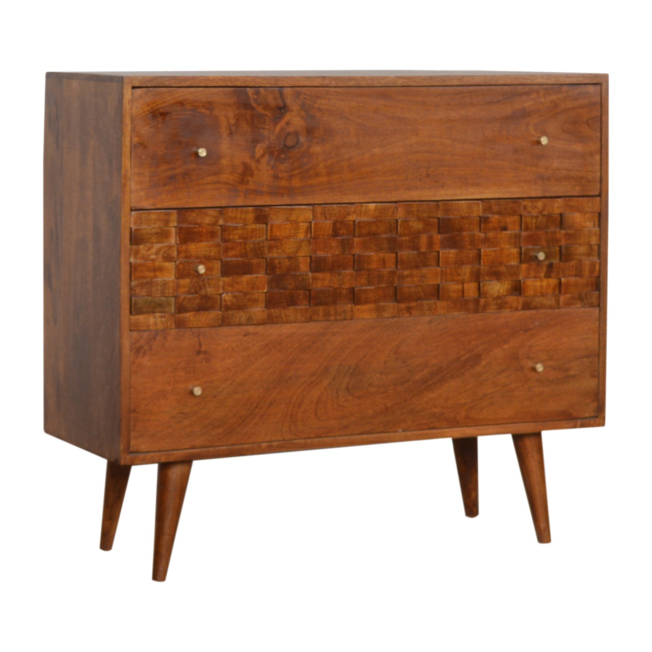 in994 tile carved chestnut chest