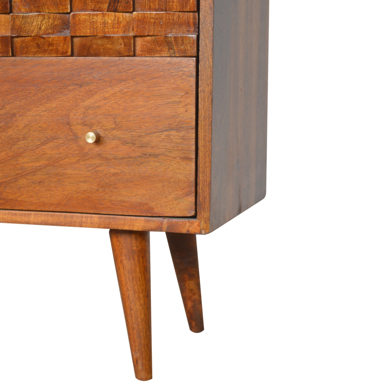 in994 tile carved chestnut chest