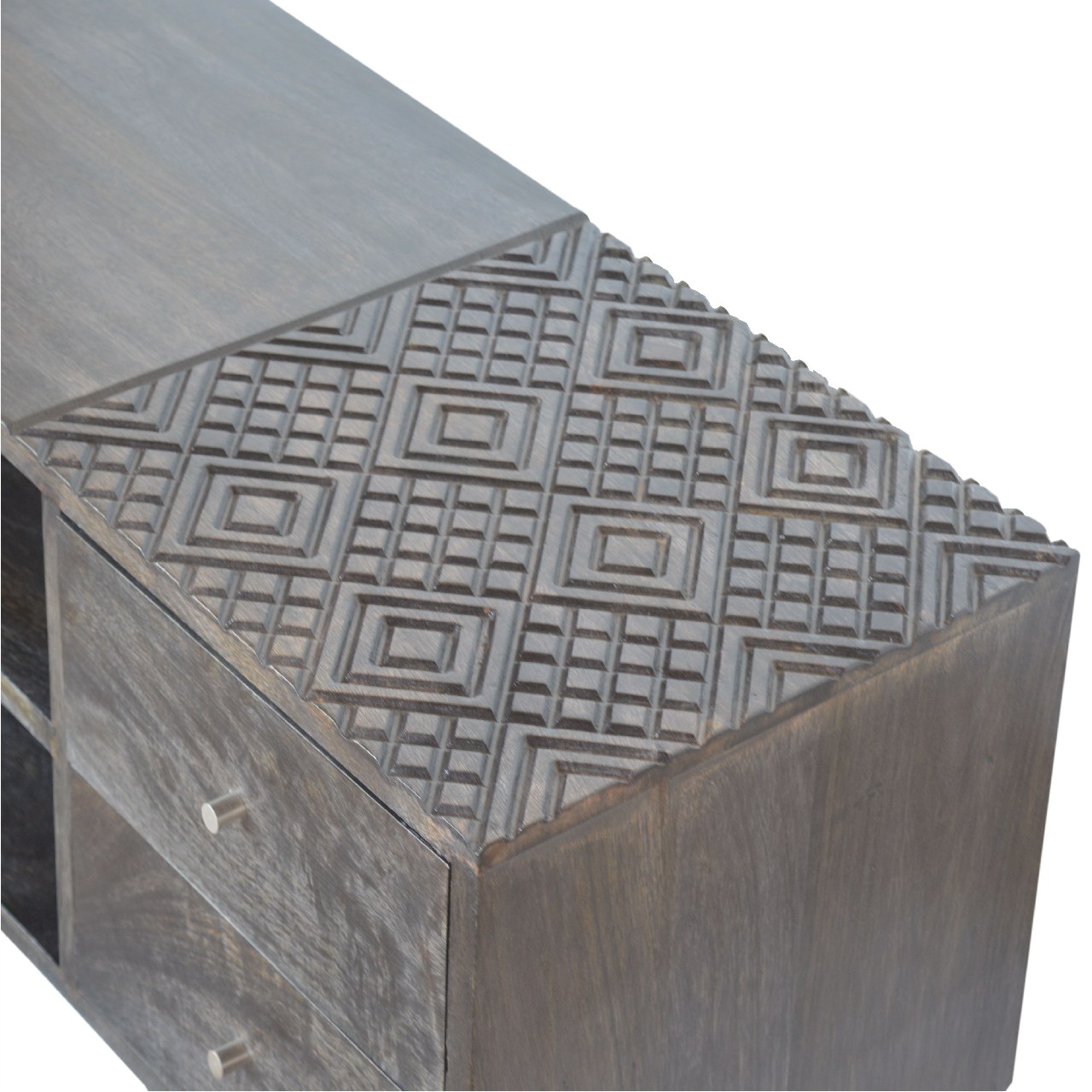 ash black 4 drawer media unit