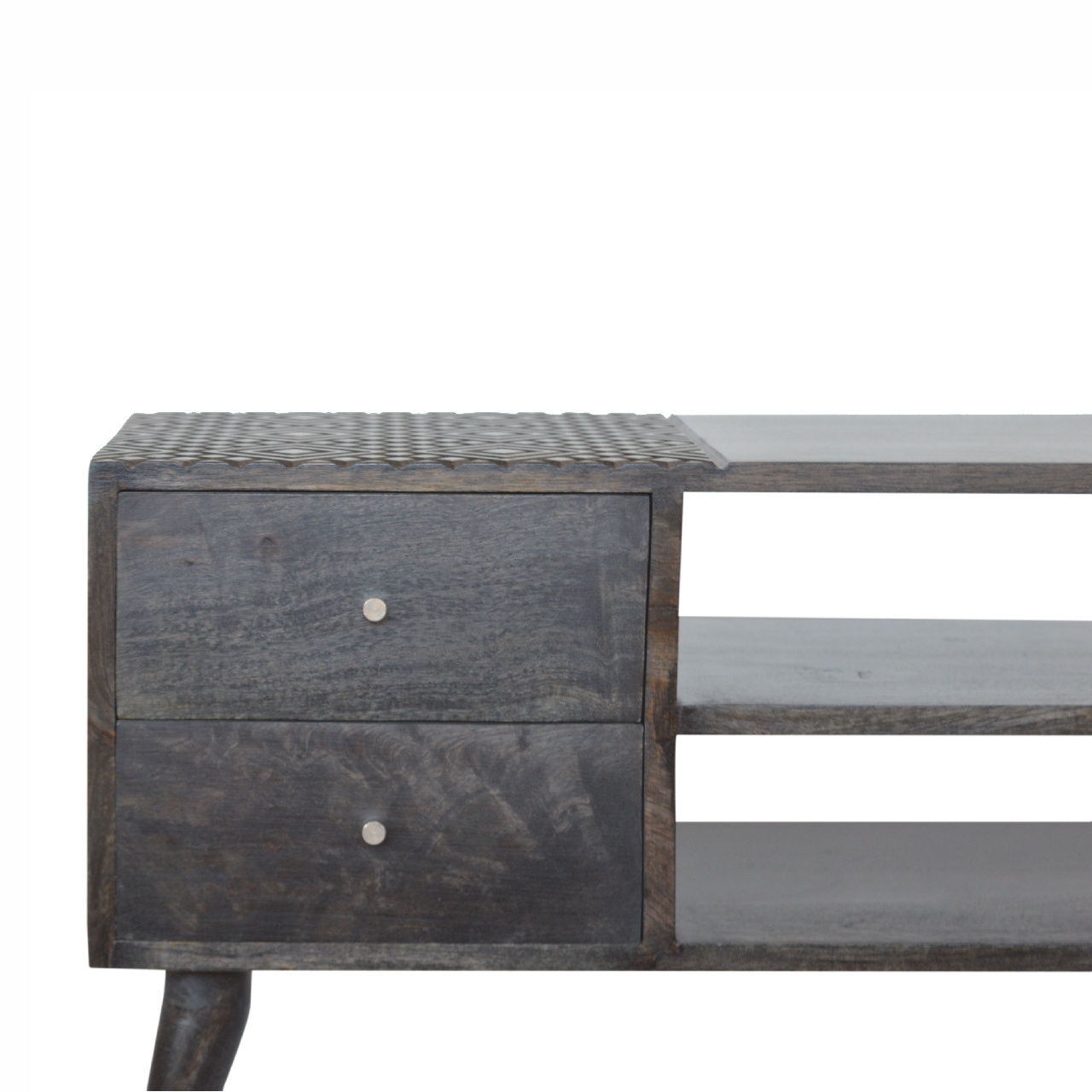 ash black 4 drawer media unit