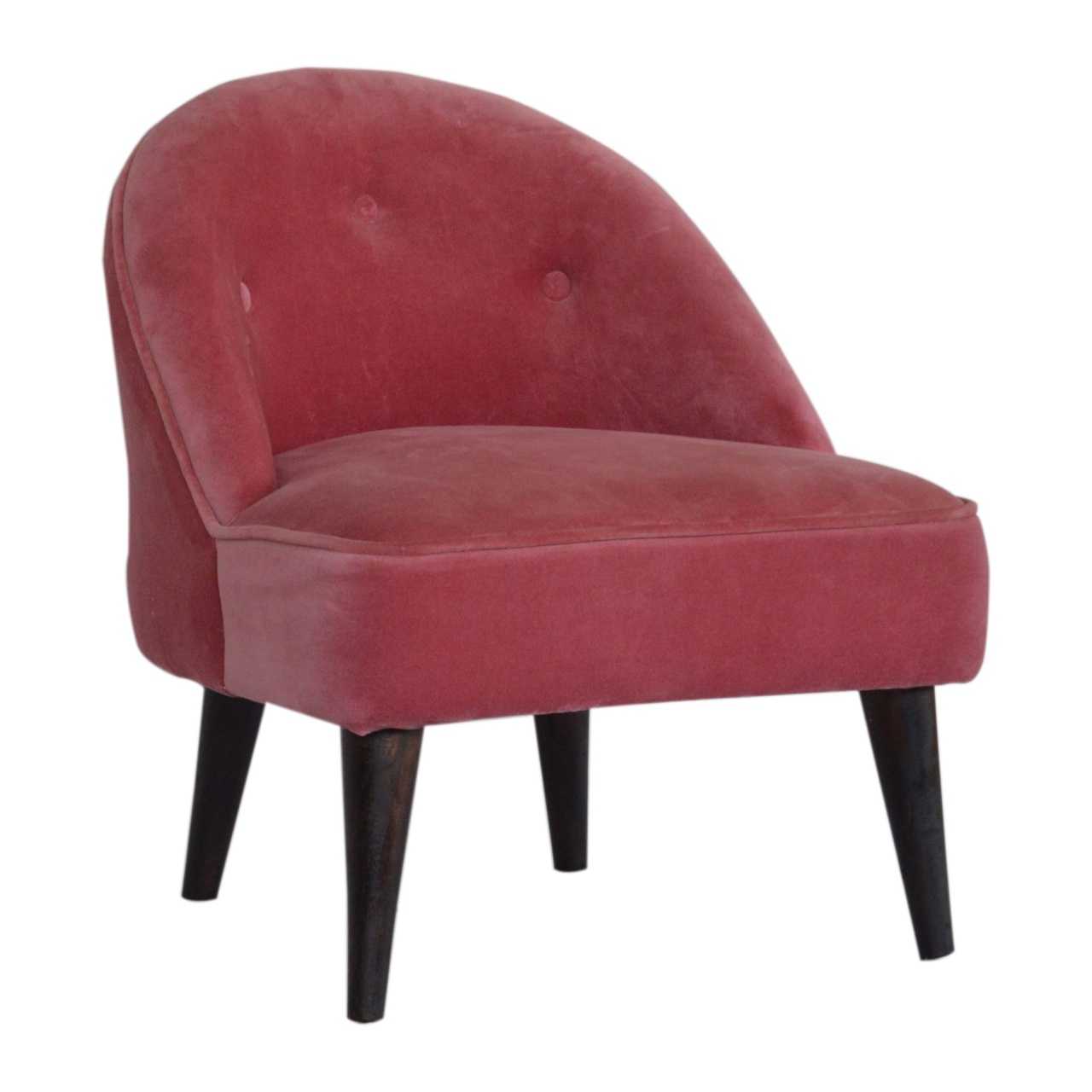 in1267 pink velvet deep button chair