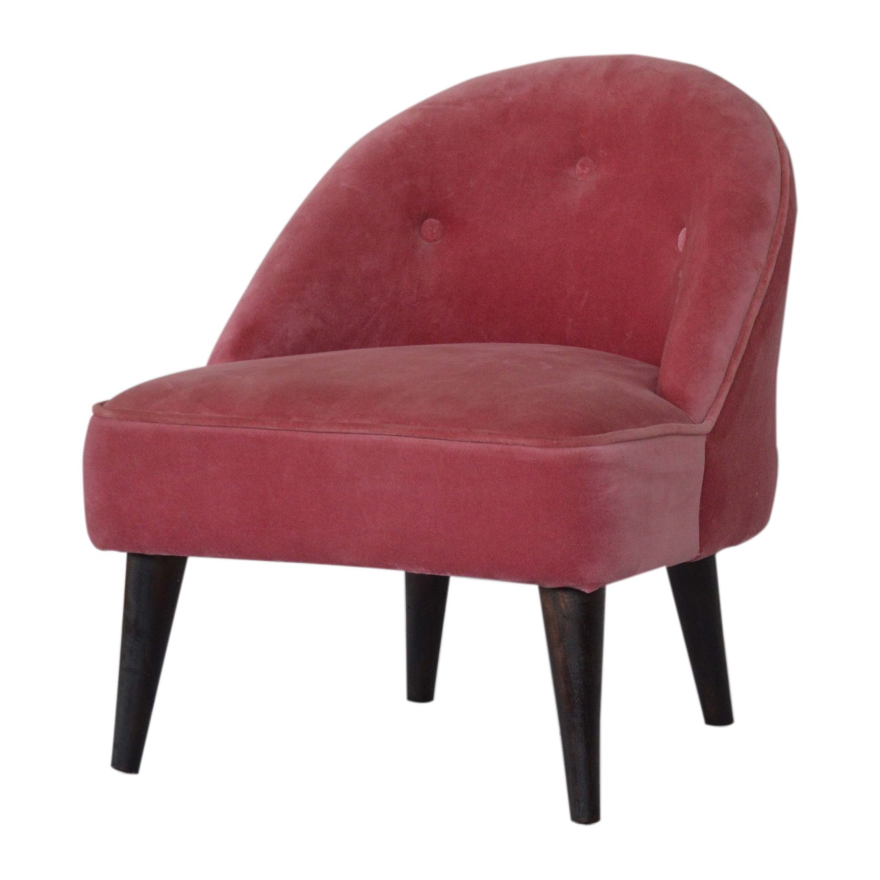 in1267 pink velvet deep button chair