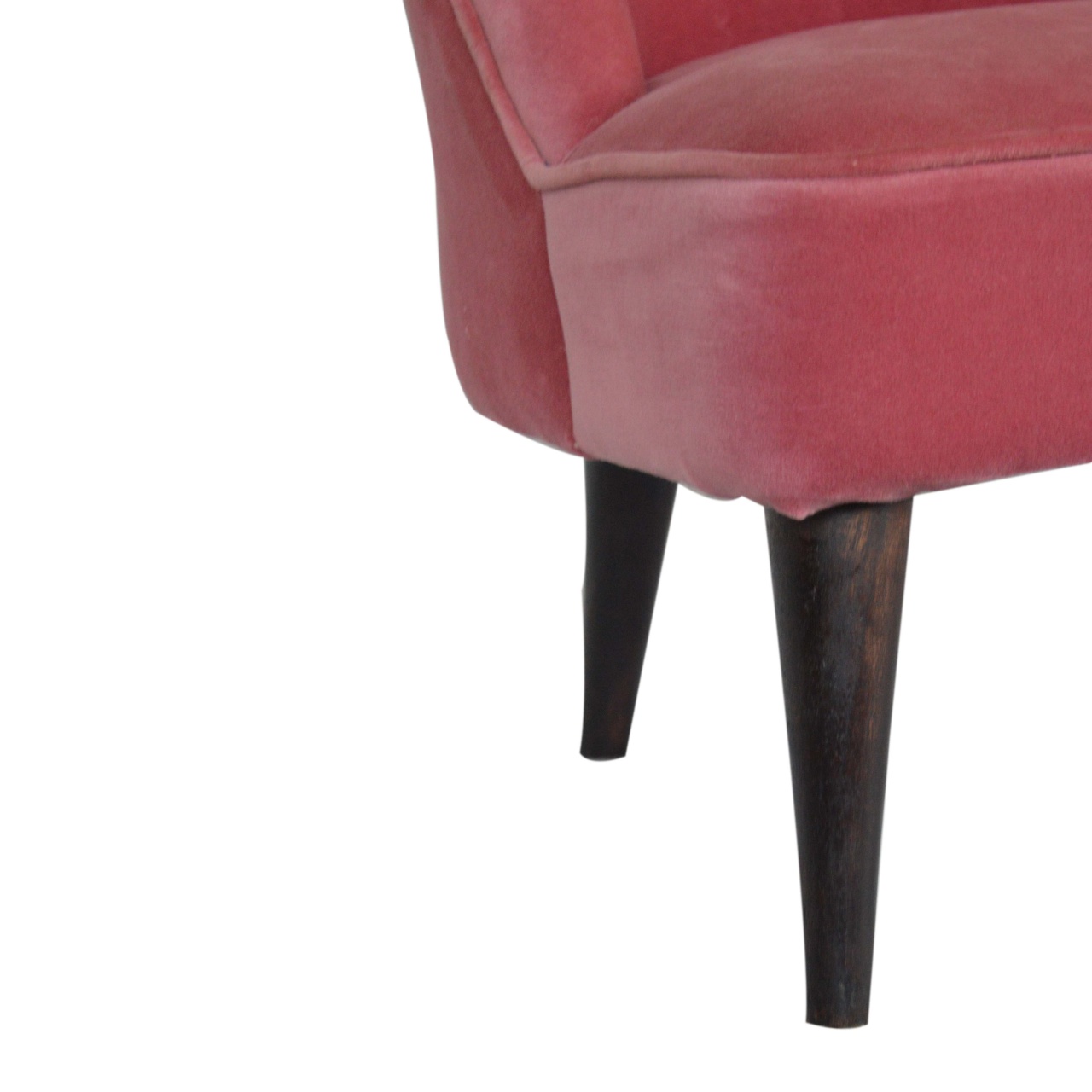 in1267 pink velvet deep button chair