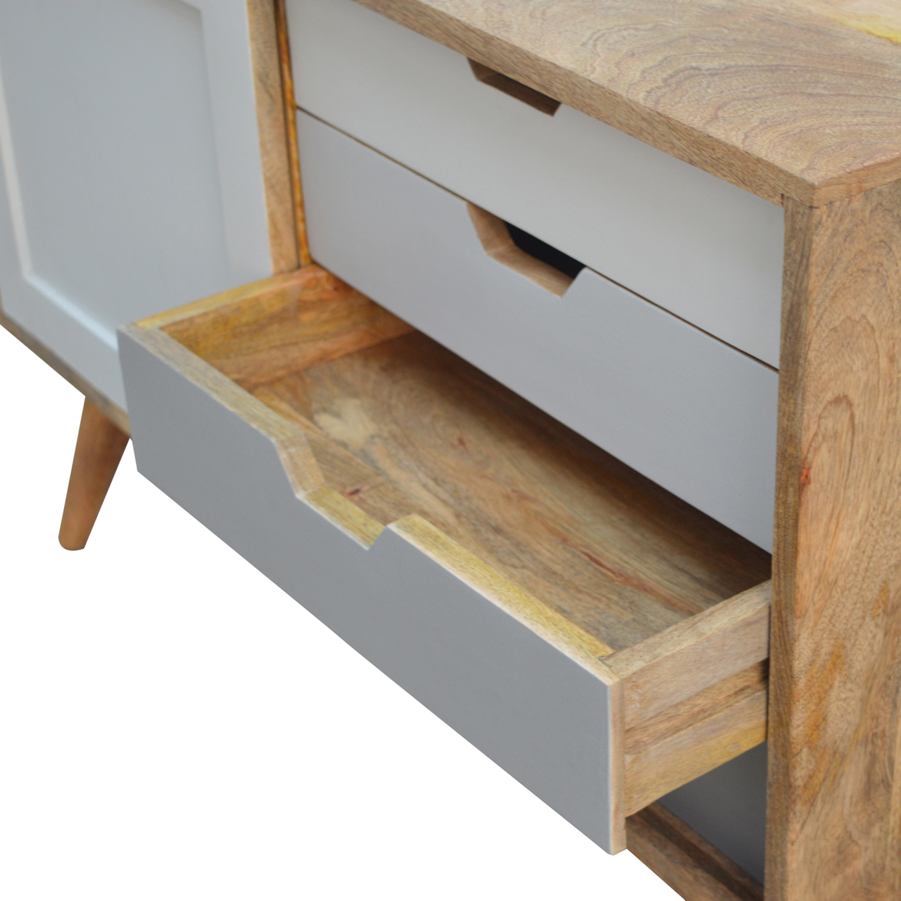 Grey Gradient Sliding Sideboard - Image 5