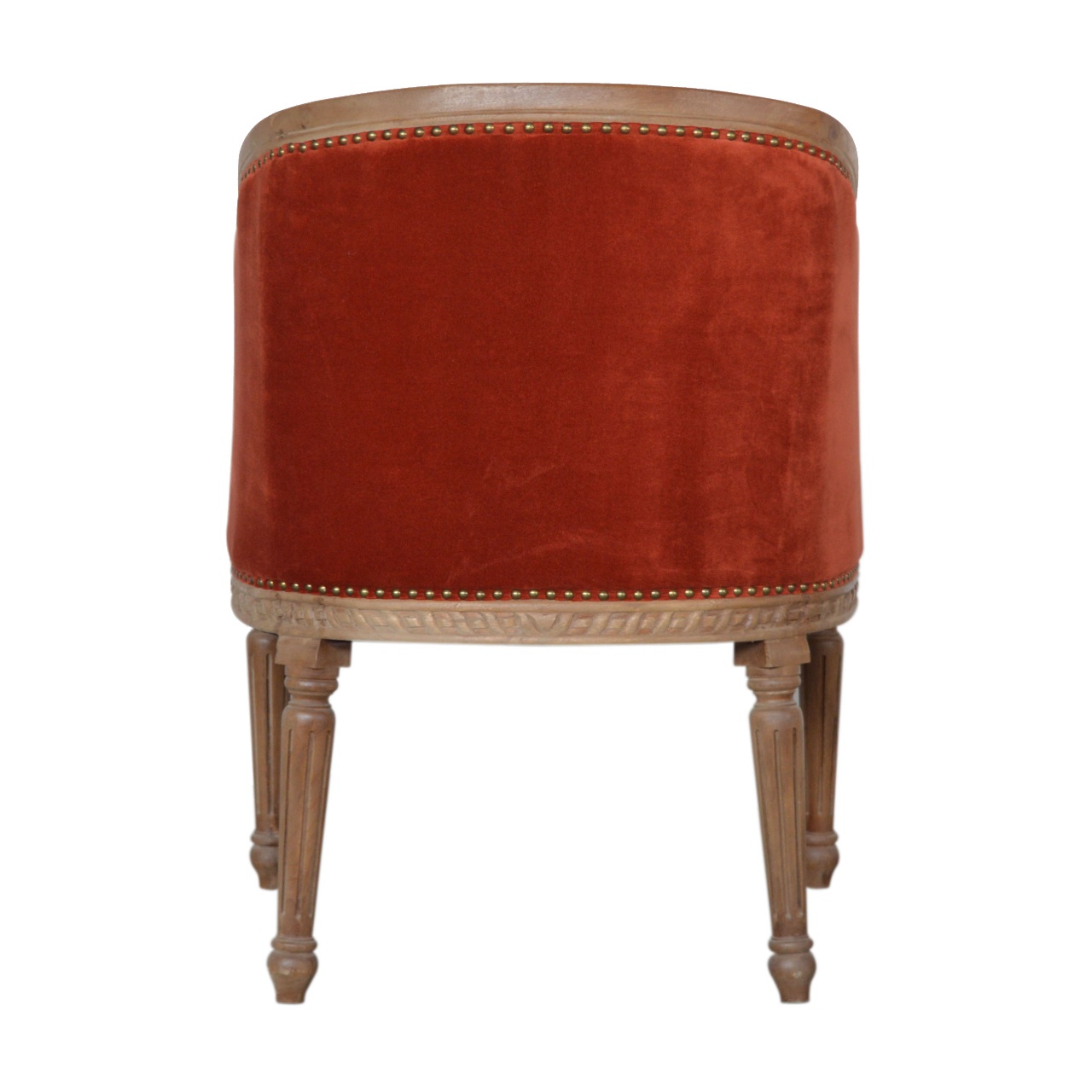 in1401 rust velvet occasional chair