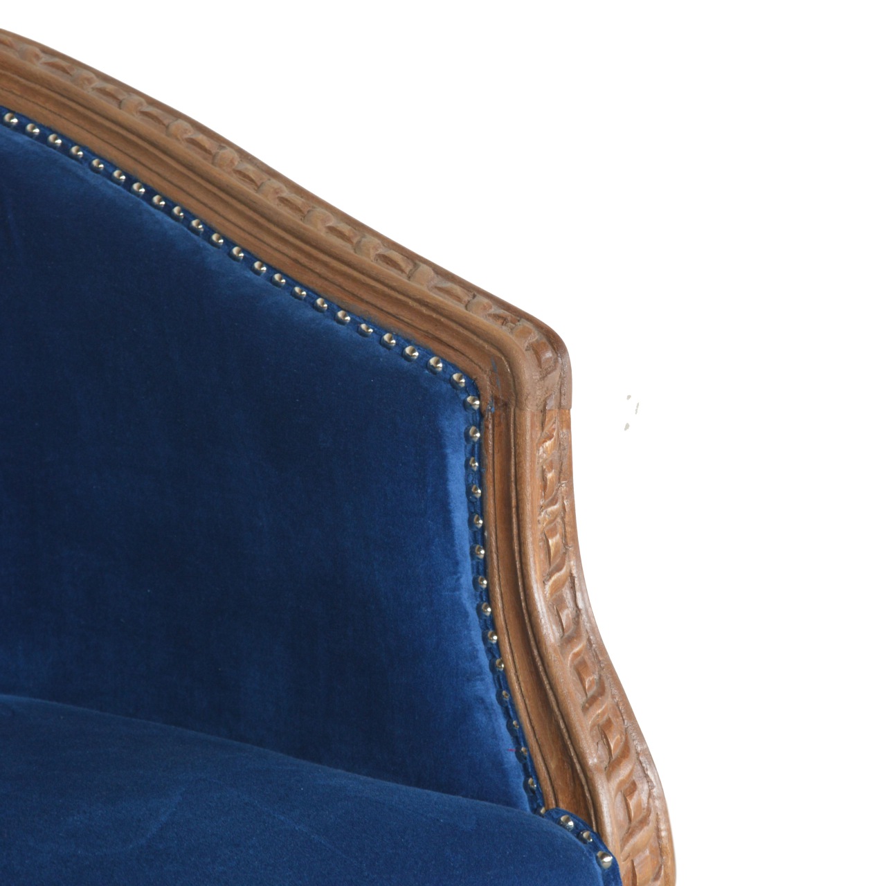 in1403 royal blue velvet occasional chair