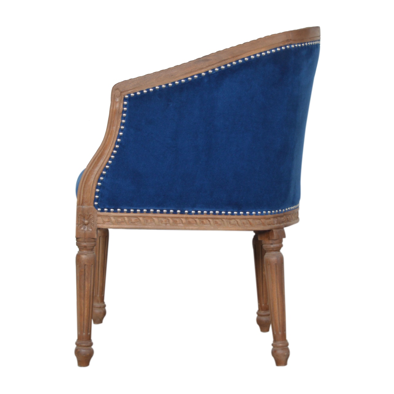 in1403 royal blue velvet occasional chair