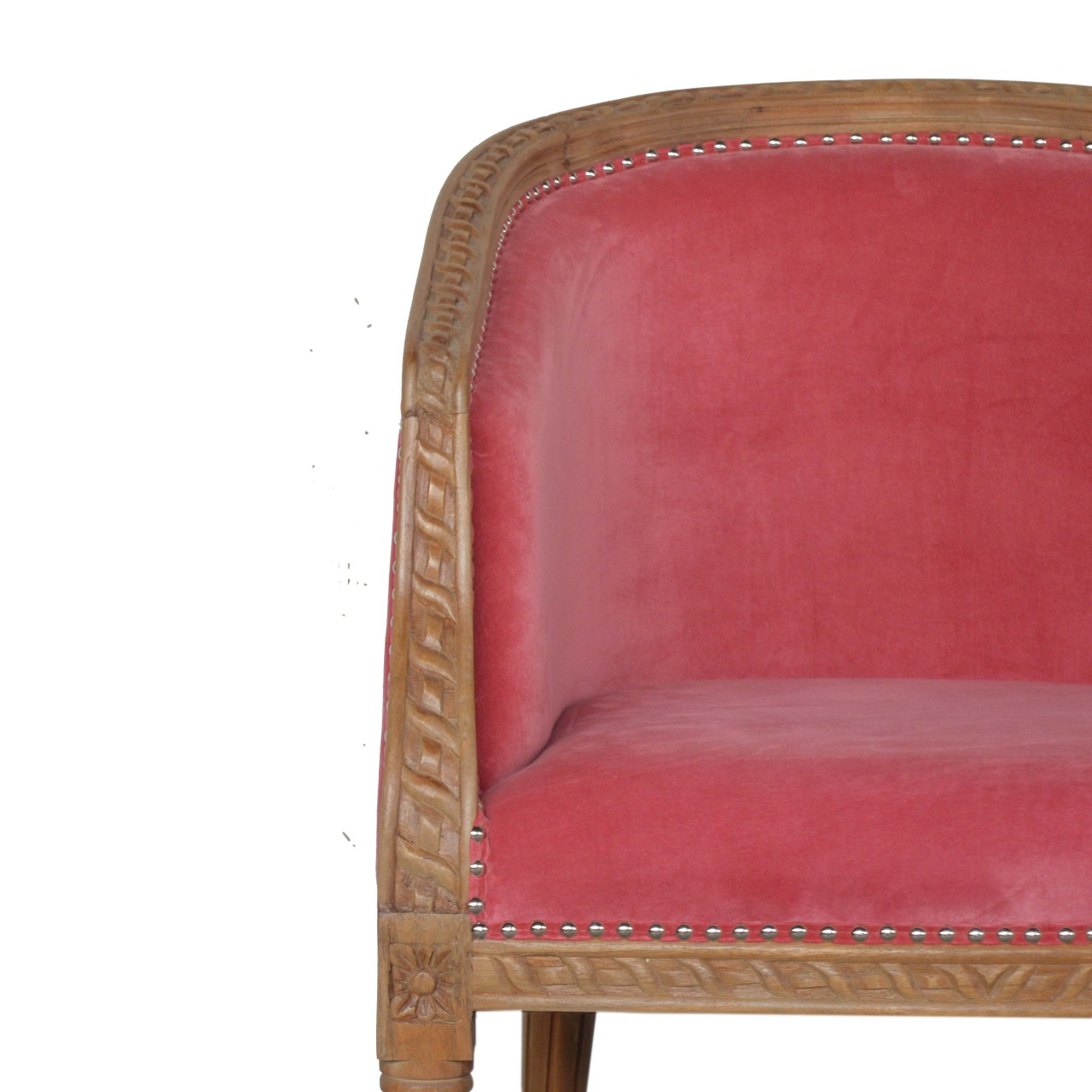 in1404 pink velvet occasional chair