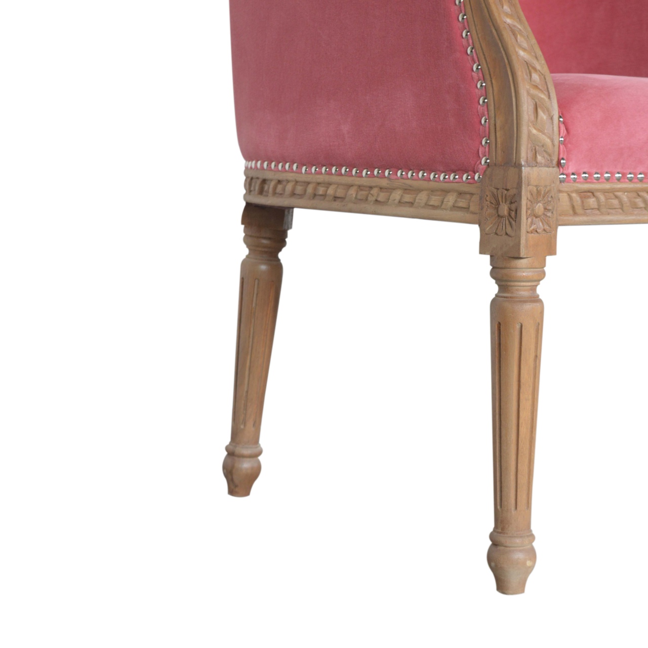in1404 pink velvet occasional chair