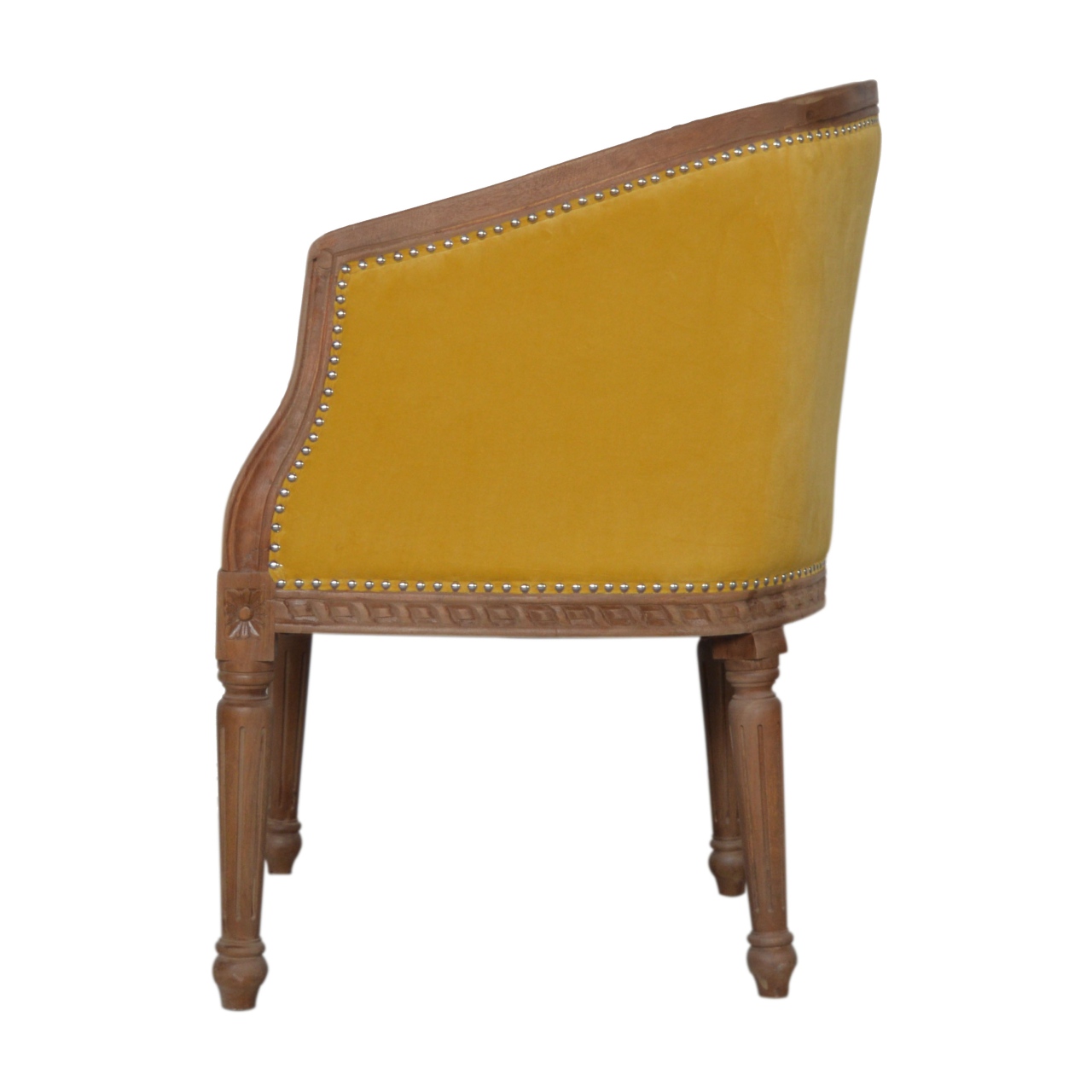 in1405 mustard velvet occasional chair