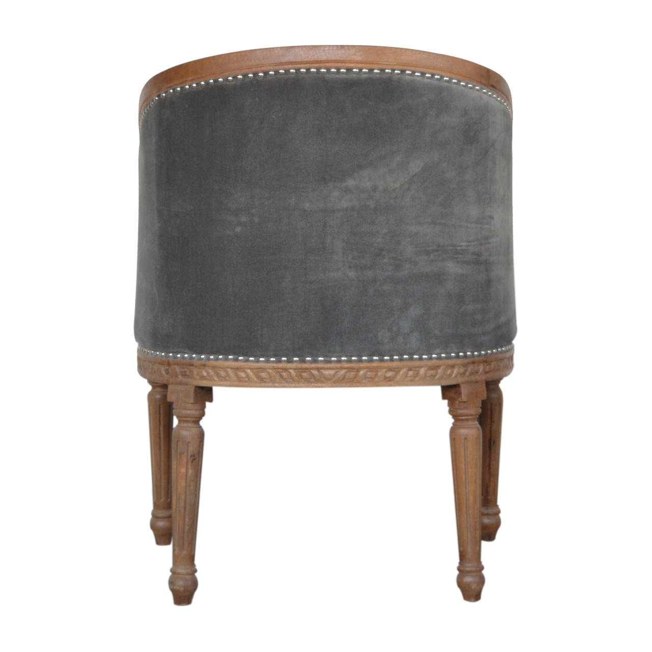 in1406 grey velvet occasional chair