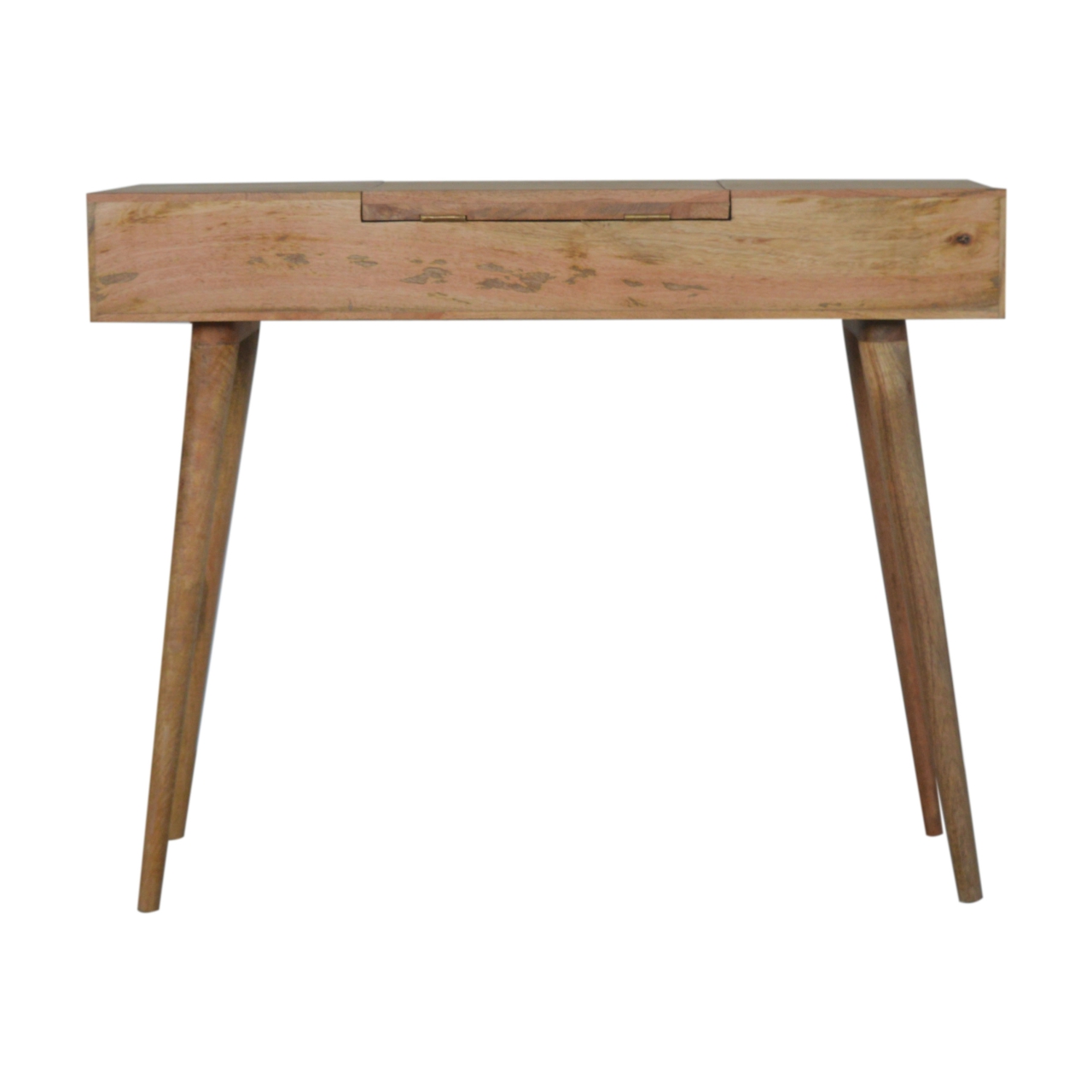 in1469 line carving dressing table with foldable mirror