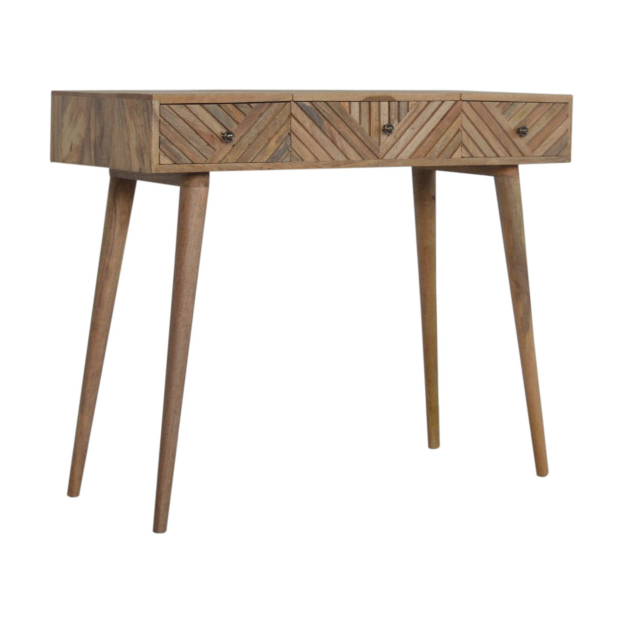 in1469 line carving dressing table with foldable mirror