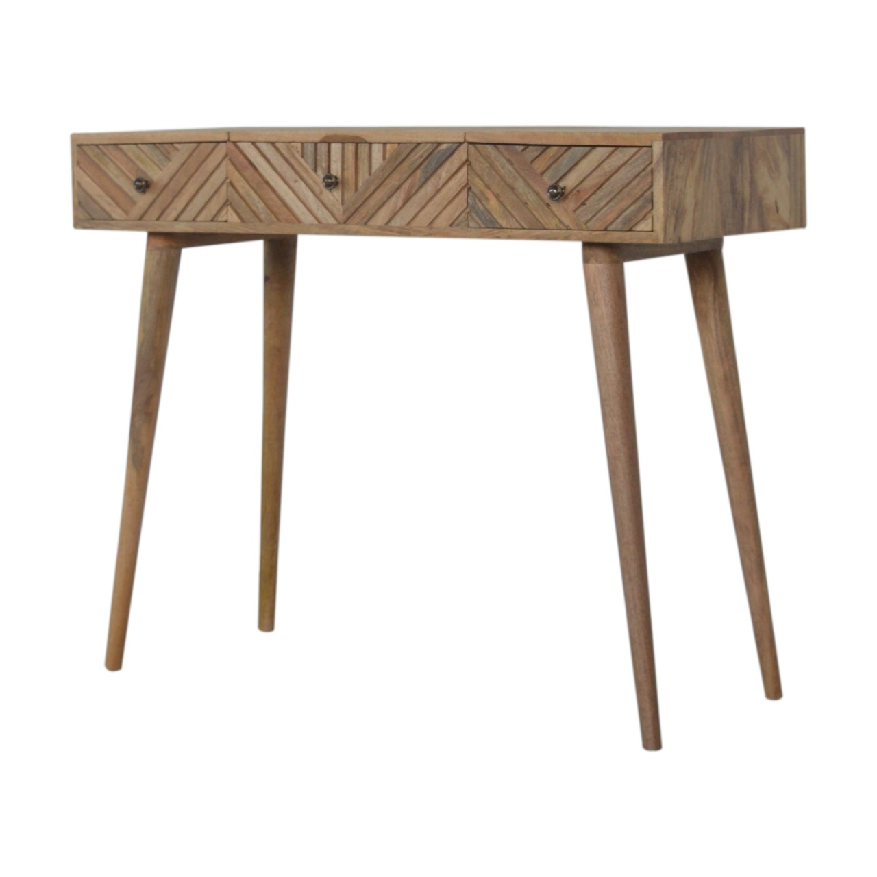 in1469 line carving dressing table with foldable mirror