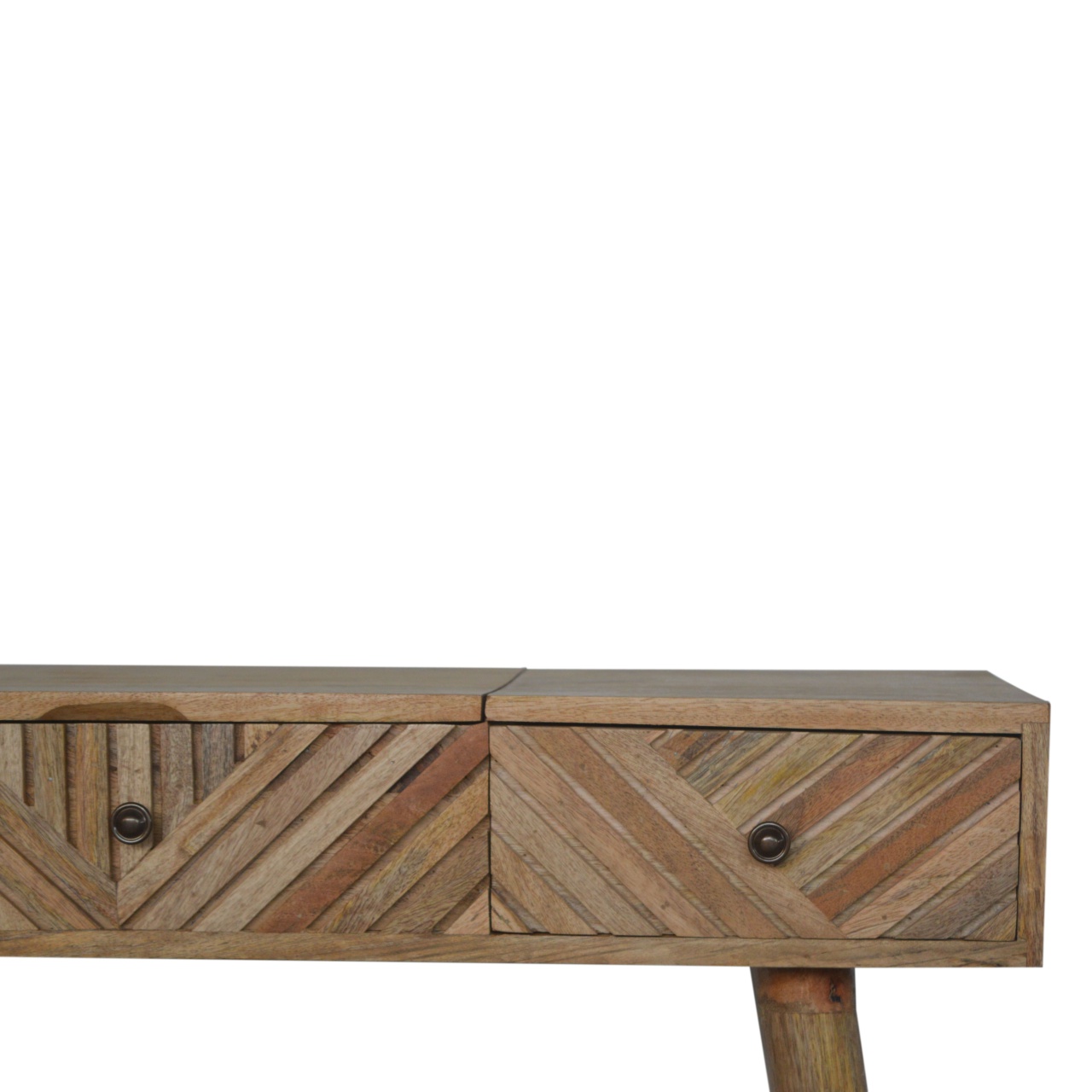 in1469 line carving dressing table with foldable mirror