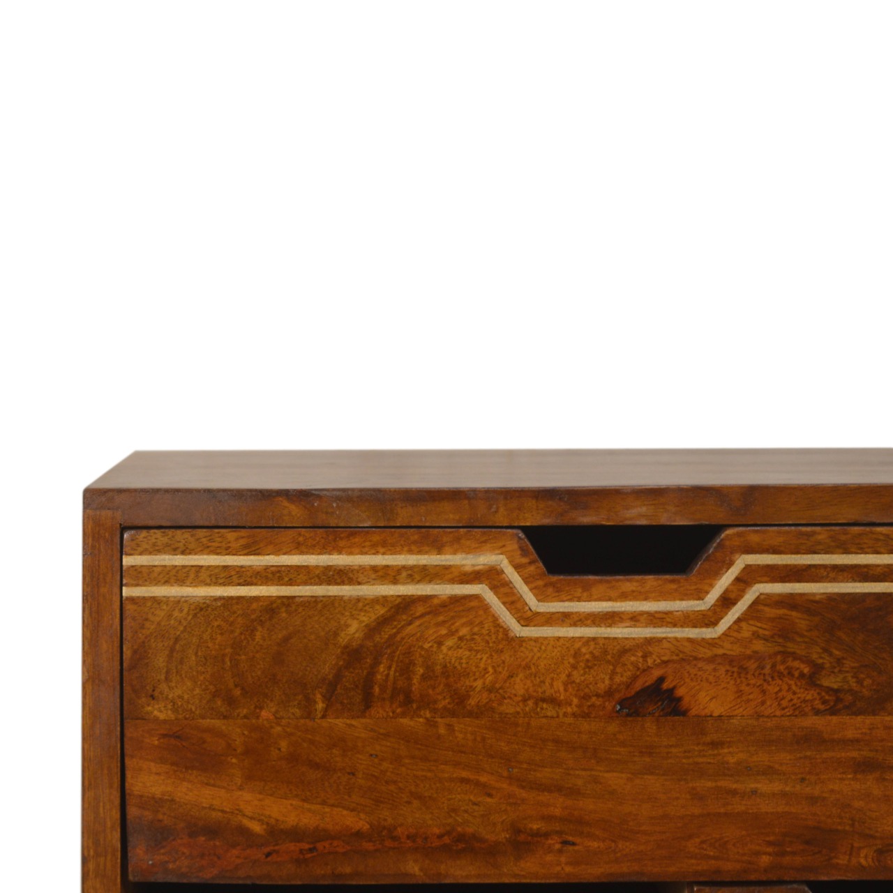 in1486 multi chestnut bedside with removeable drawers