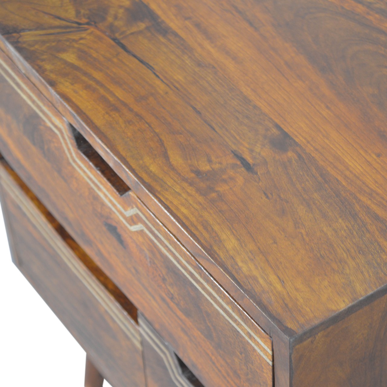 in1486 multi chestnut bedside with removeable drawers