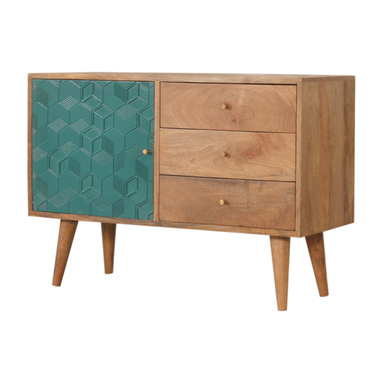 in1529 acadia teal cabinet with drawers