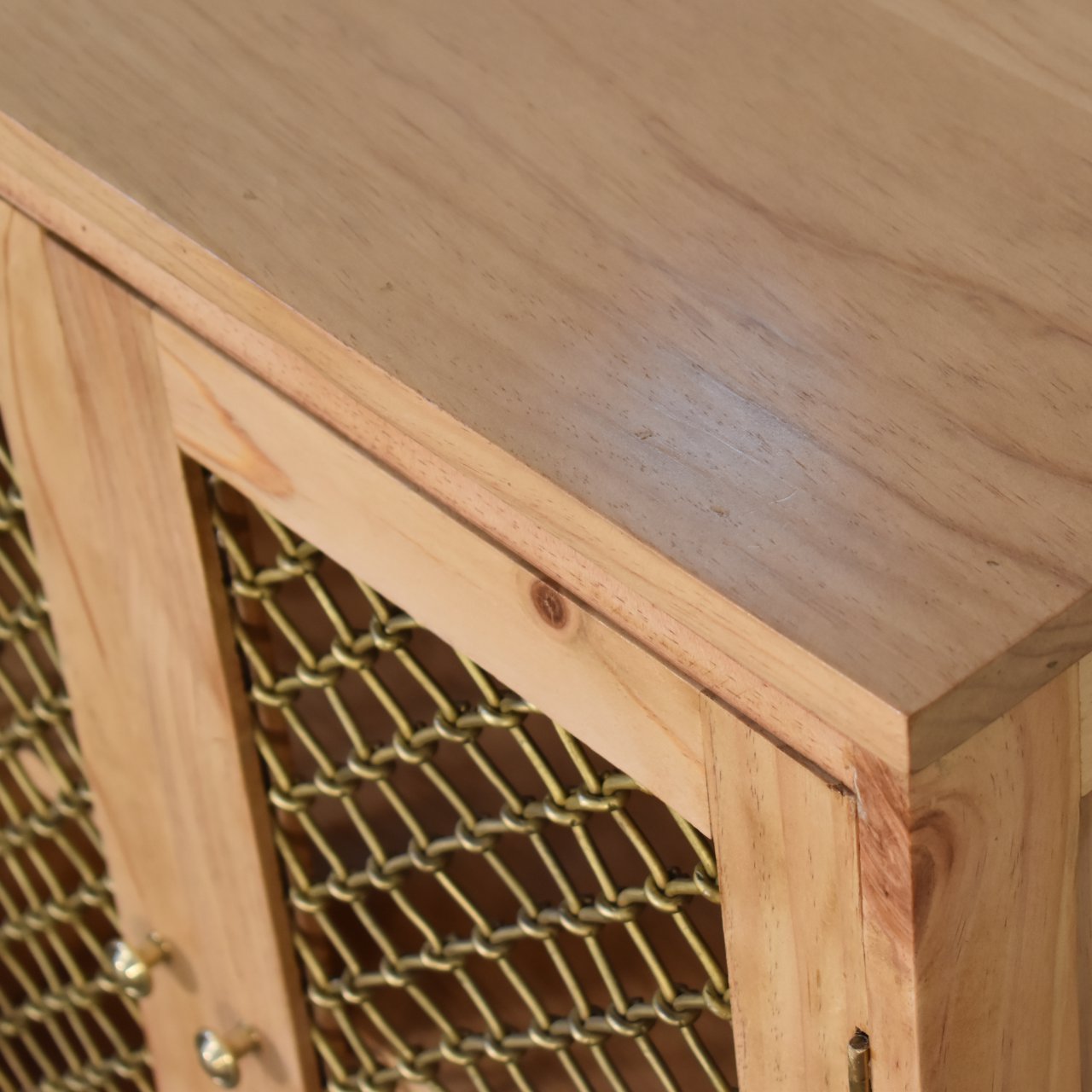 in1606 caged pine cabinet