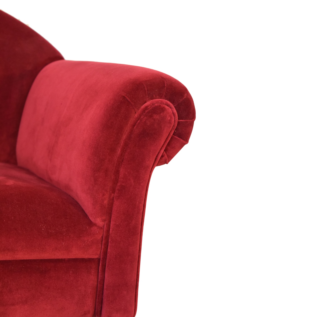 in1612 wine velvet nordic style armchair