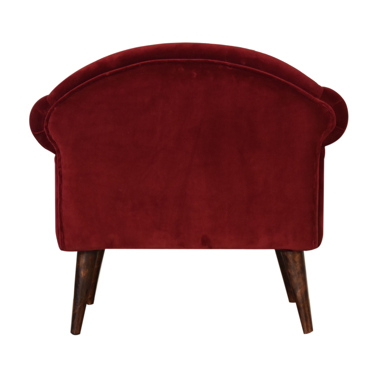 in1612 wine velvet nordic style armchair