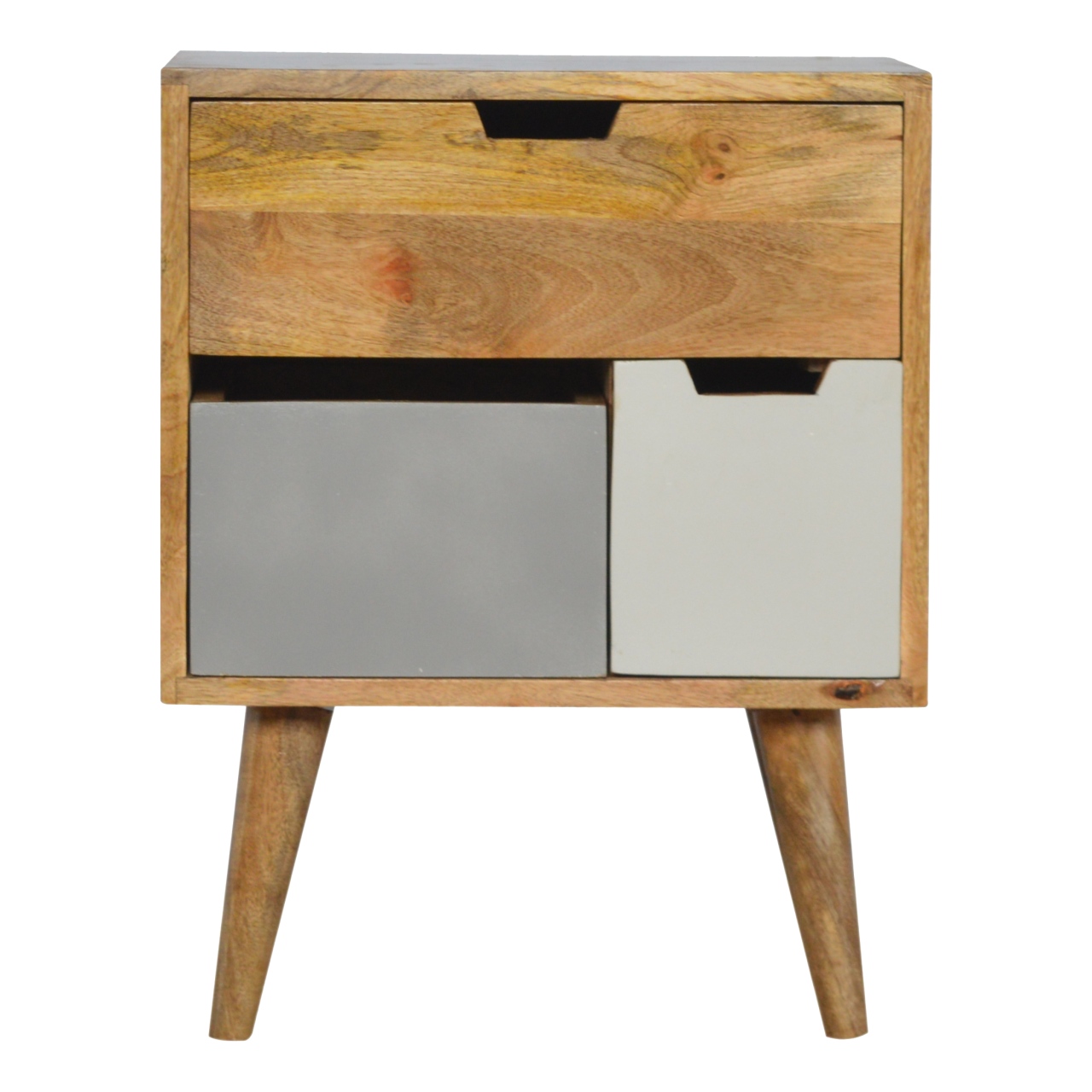 grey and white painted cabinet