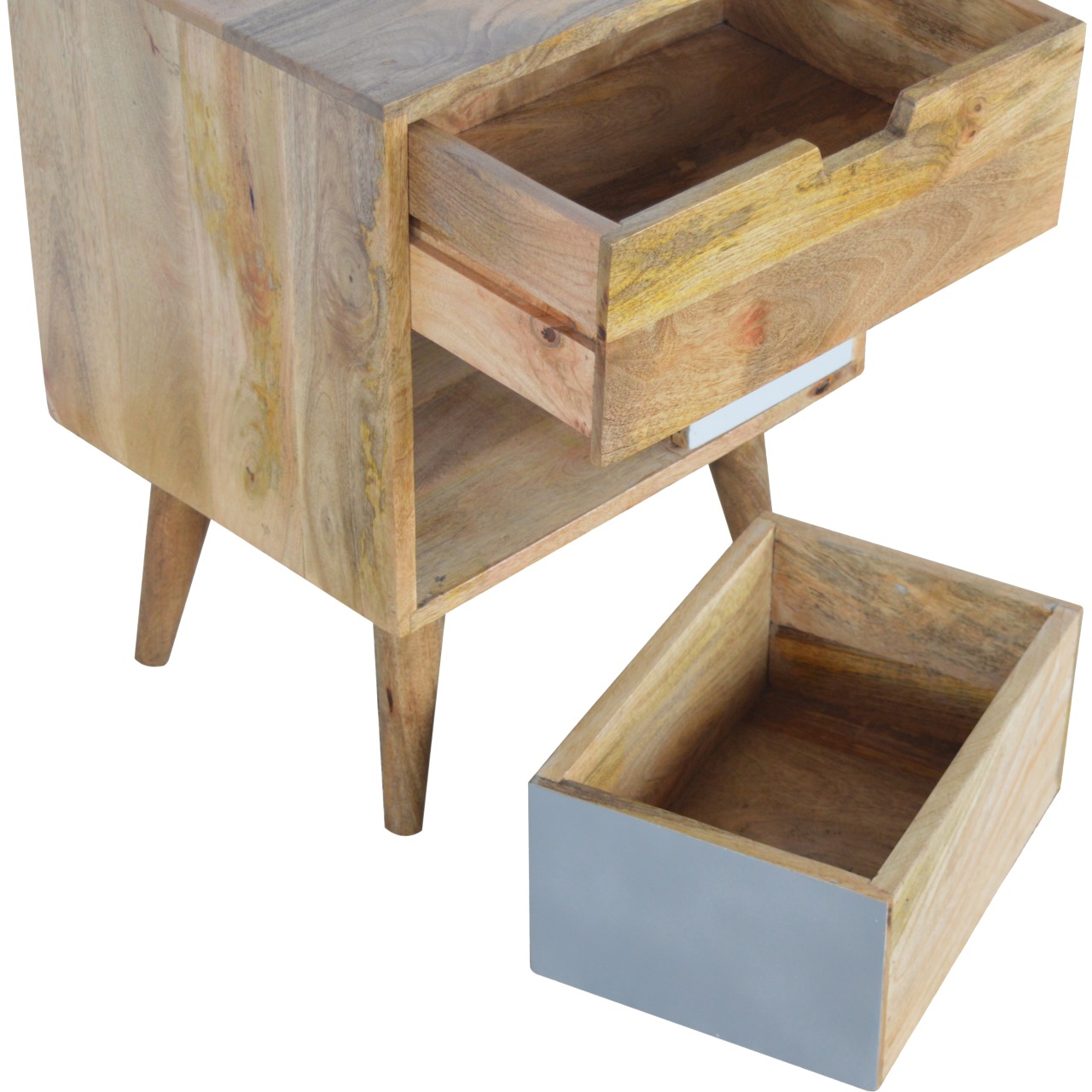 grey and white painted cabinet