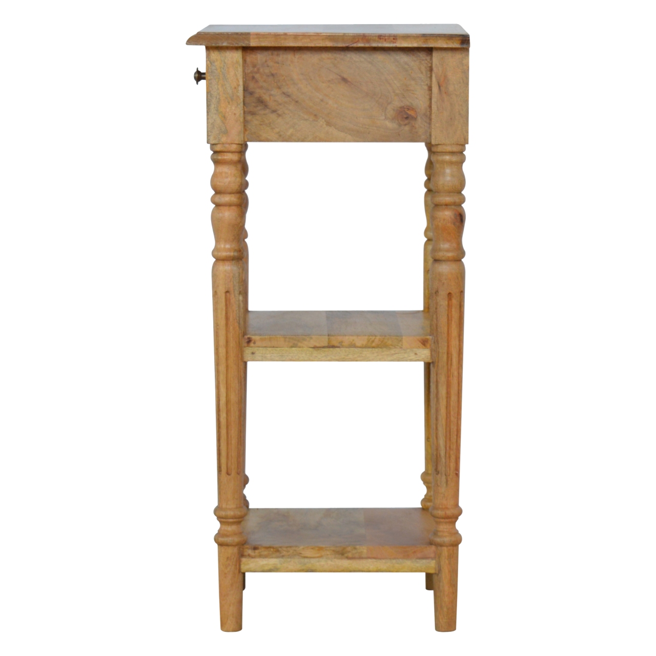 solid wood telephone table with turned legs