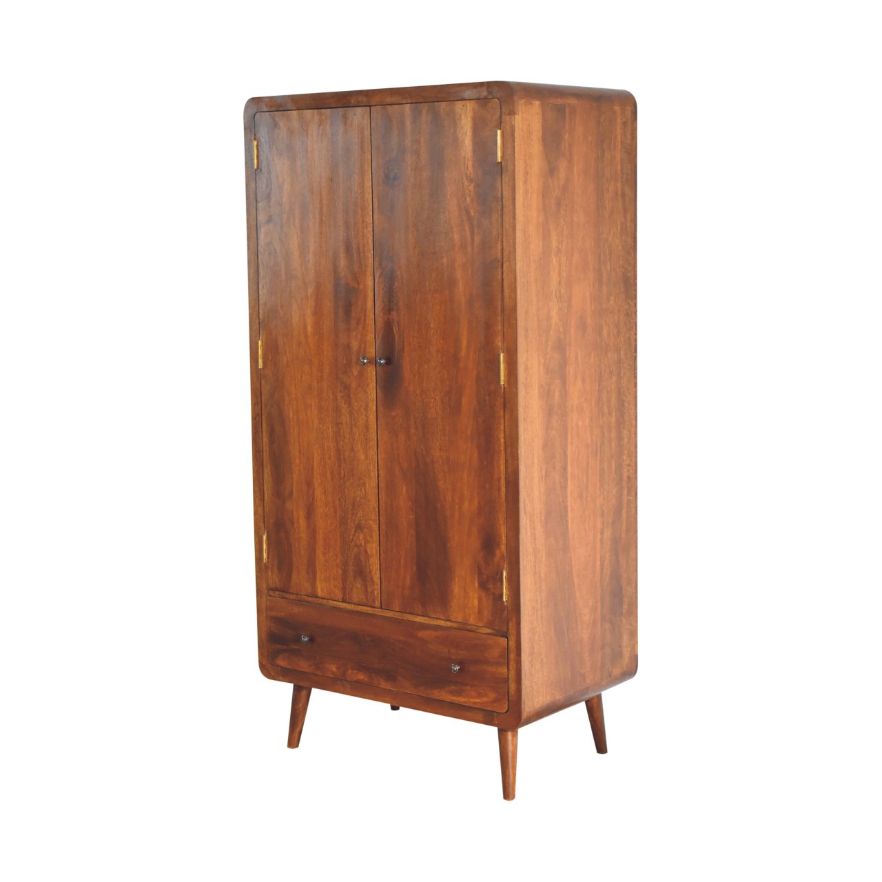 in3589 curved chestnut wardrobe