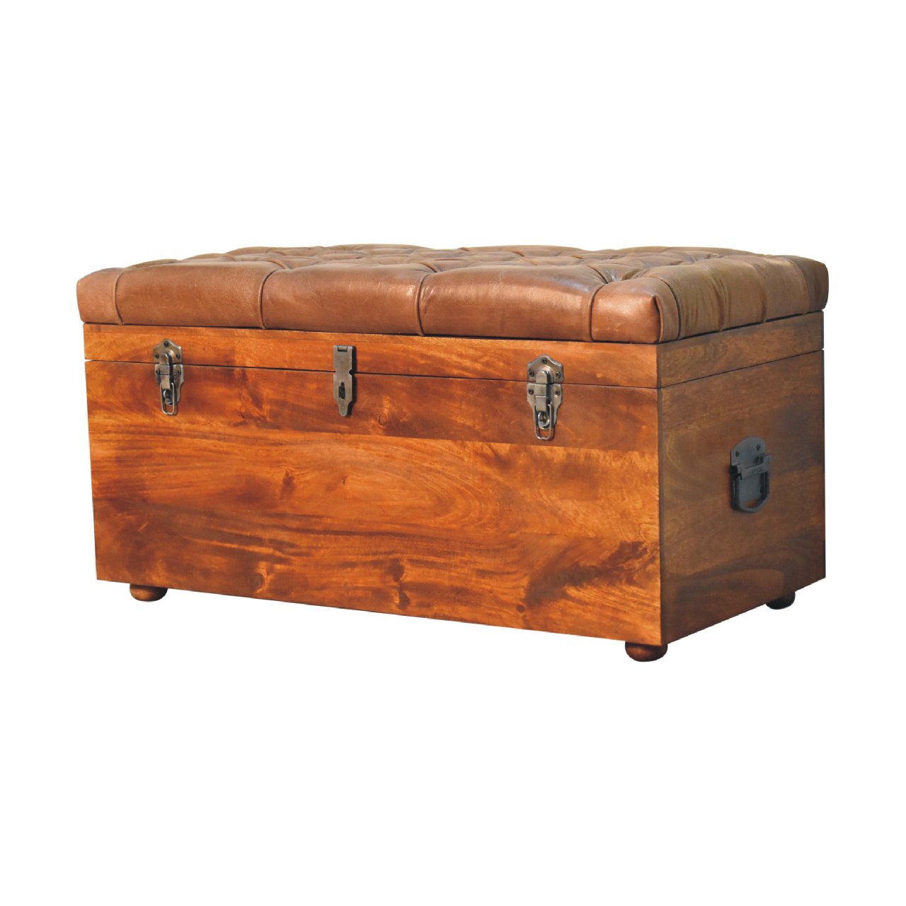 in3576 buffalo hide chestnut storage trunk