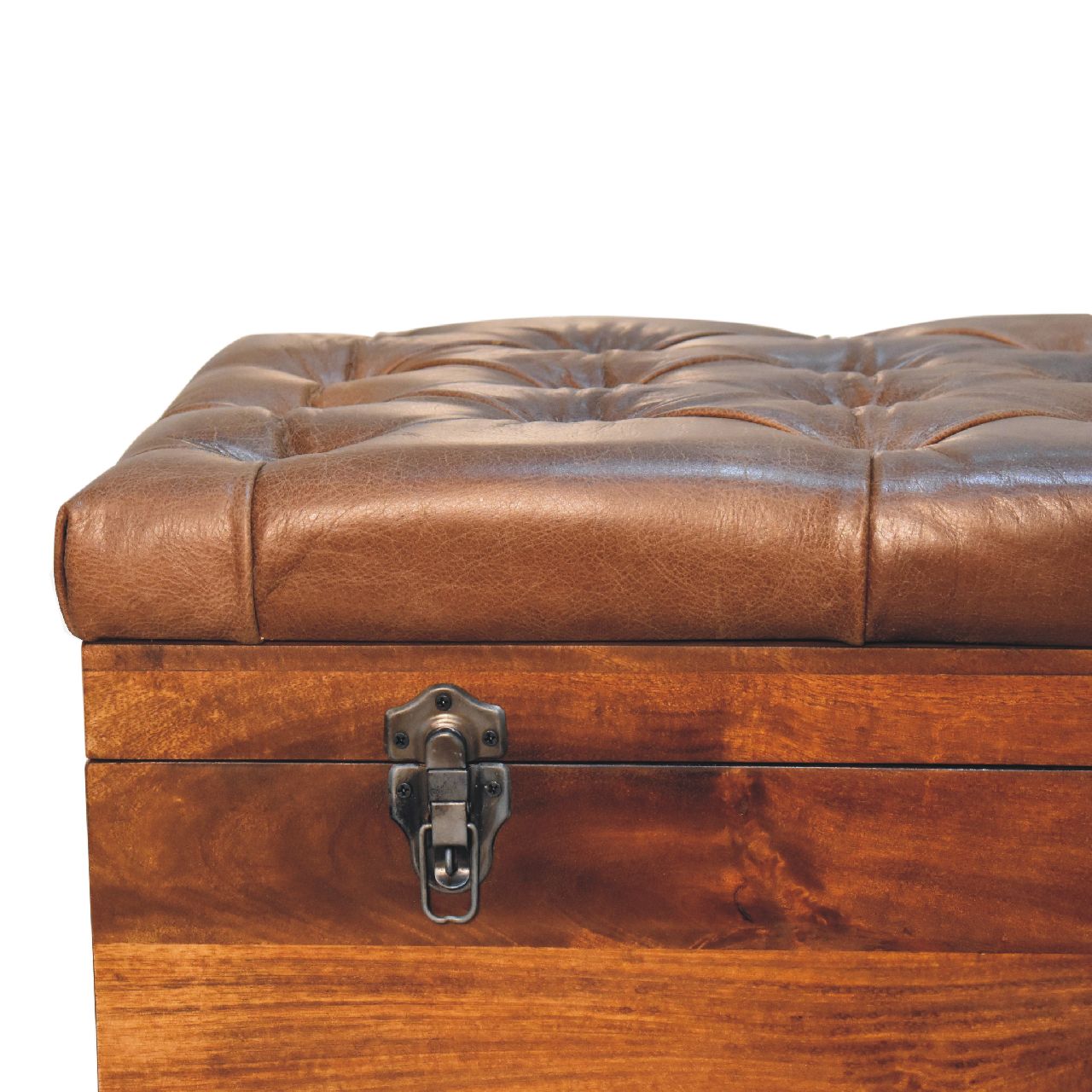 in3576 buffalo hide chestnut storage trunk