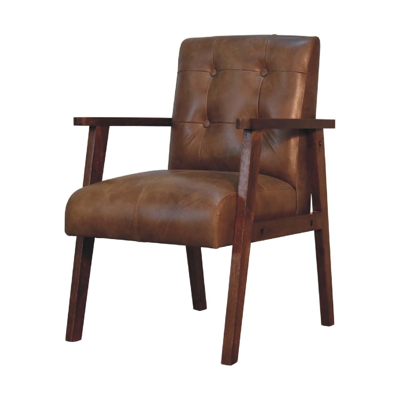 in3579 brown buffalo leather chair