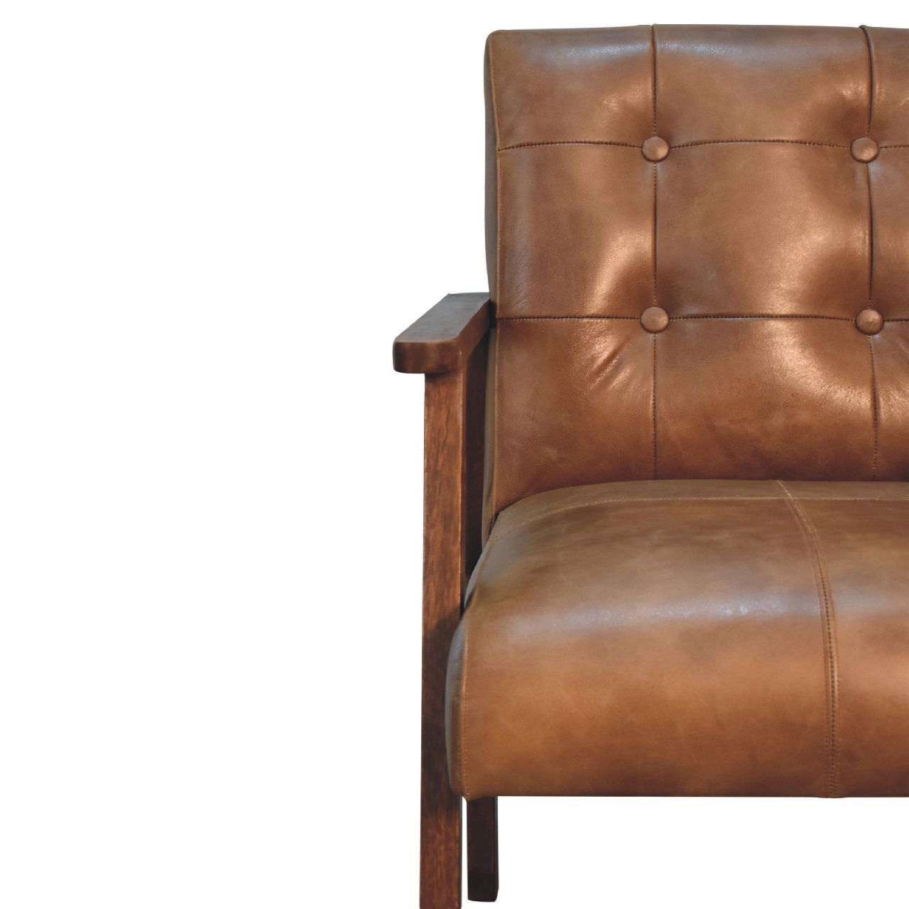 in3579 brown buffalo leather chair
