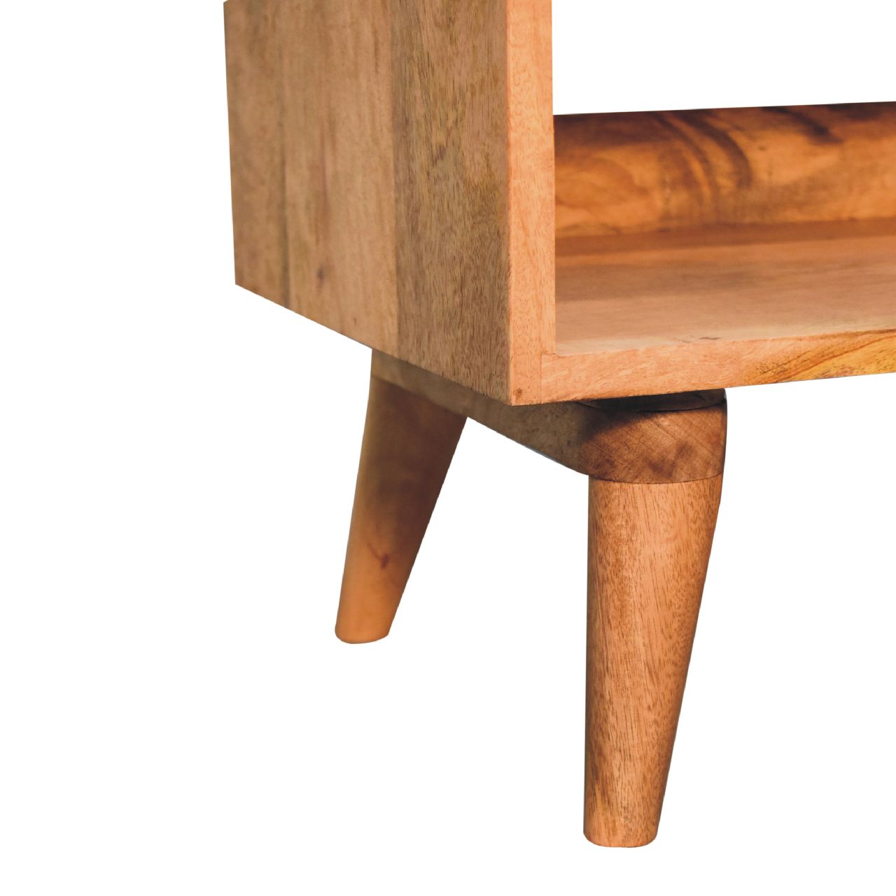 in3584 oak ish bench with tan leather seat pad