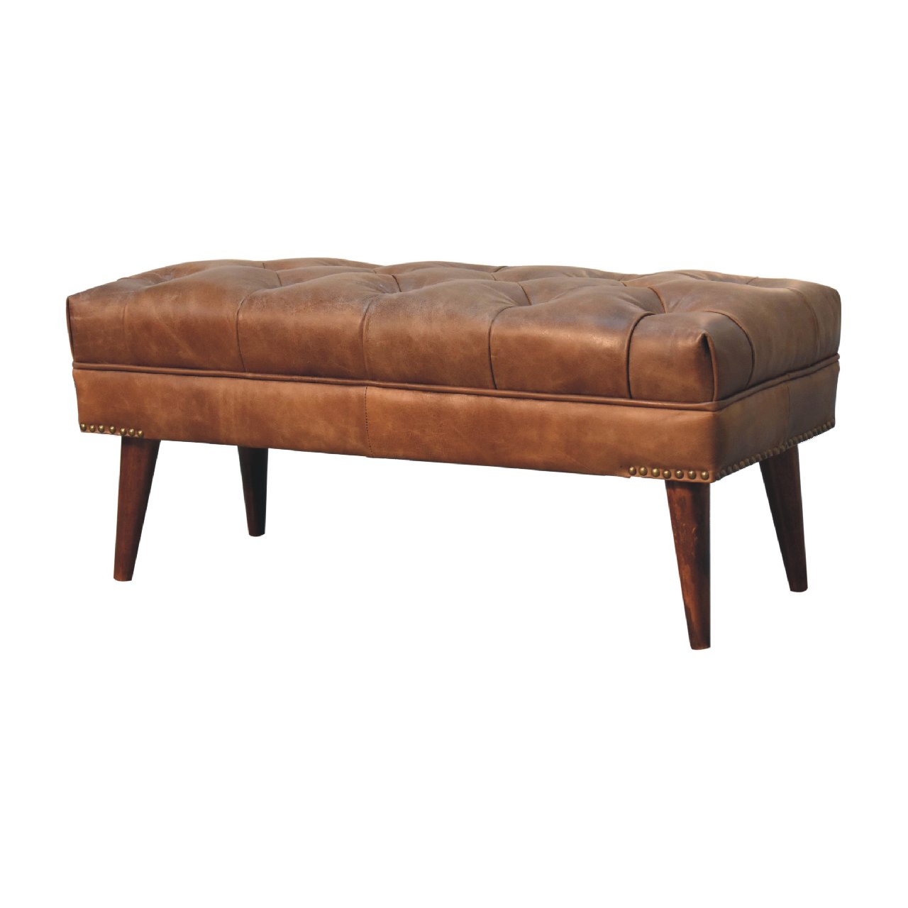 in3597 harbour brown leather bench