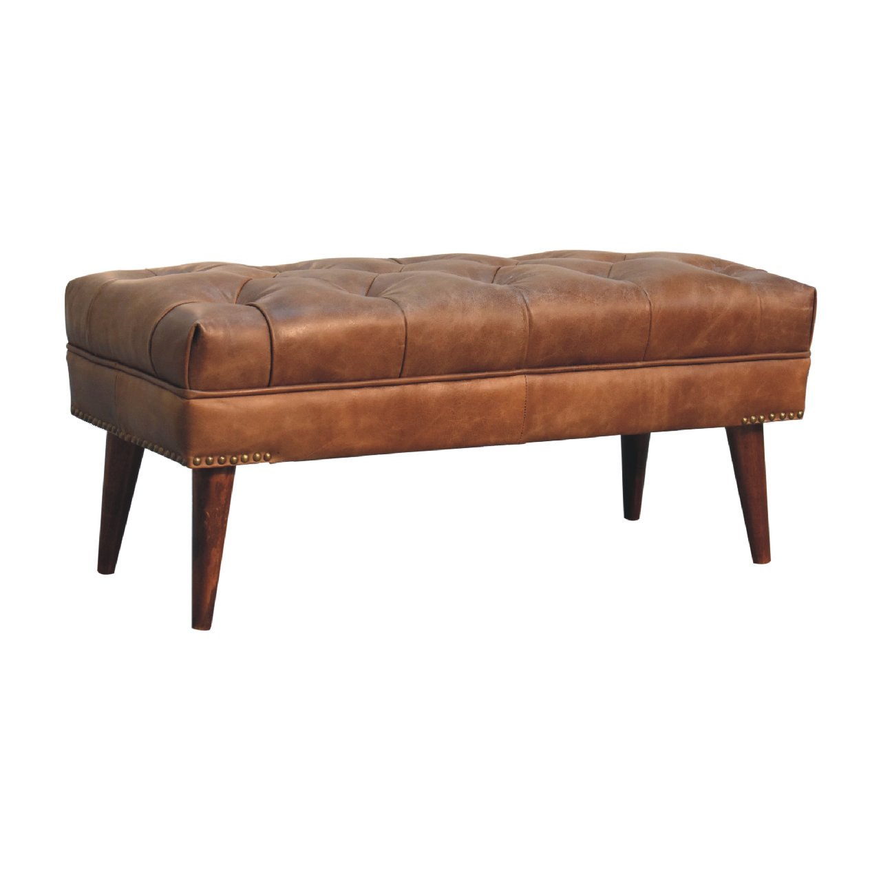 in3597 harbour brown leather bench