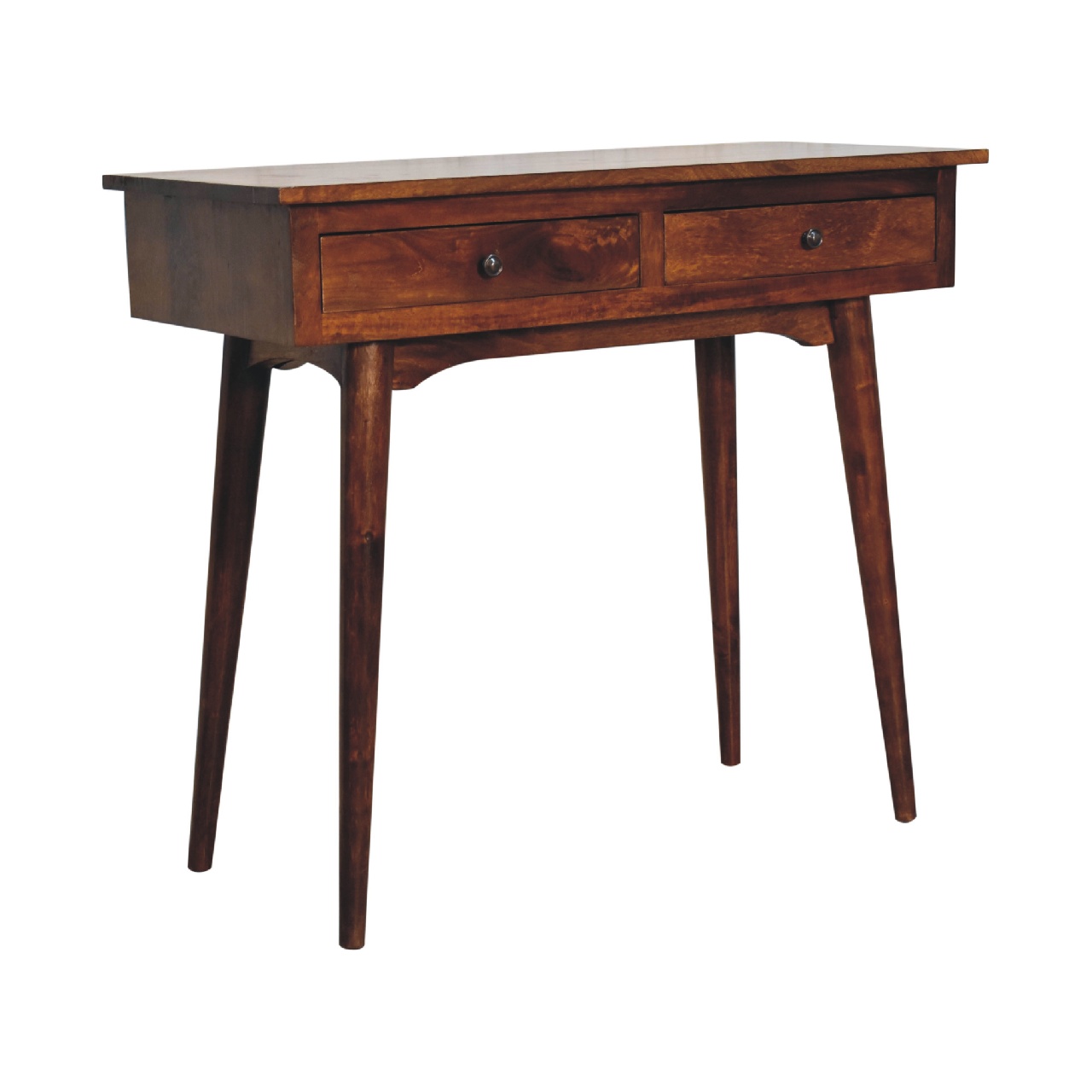 Chestnut Hallway 2 Drawer Console Table - Image 3