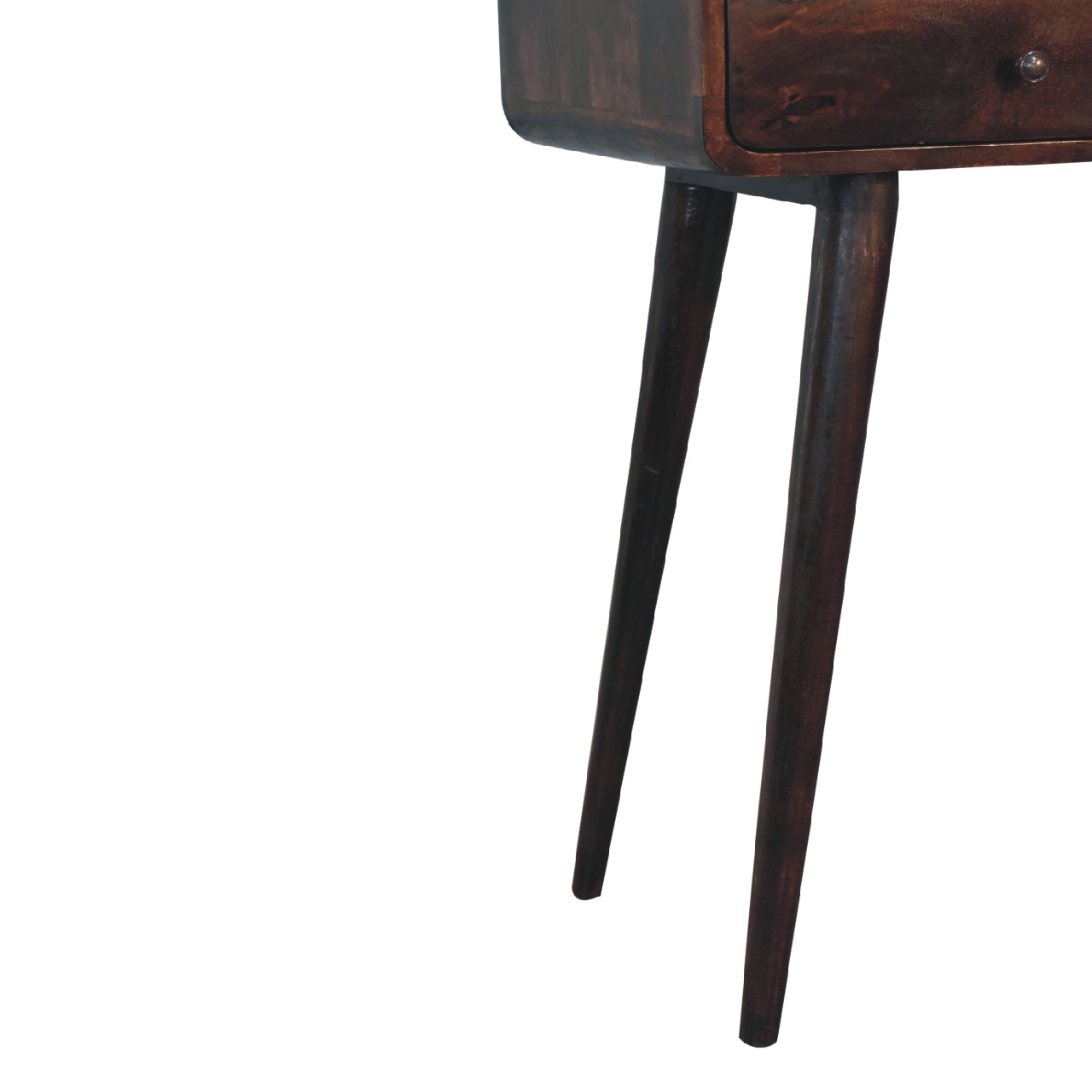 Curved Light Walnut Console Table - Image 6